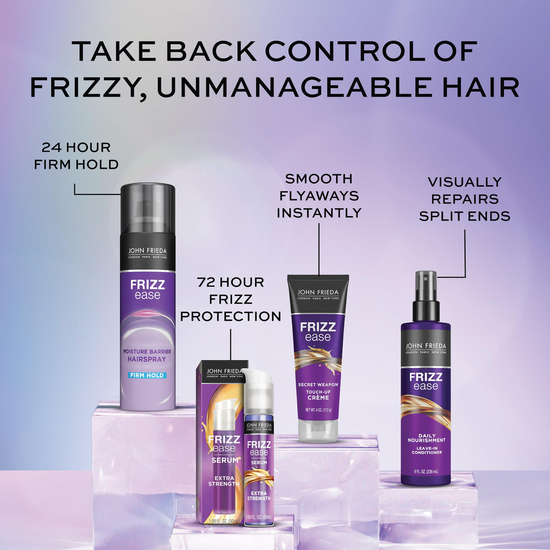 John Frieda Frizz Ease The Controller Extra Strength Hair Serum, Anti Frizz Hair Serum, 1.69 Fl Oz Halalzen