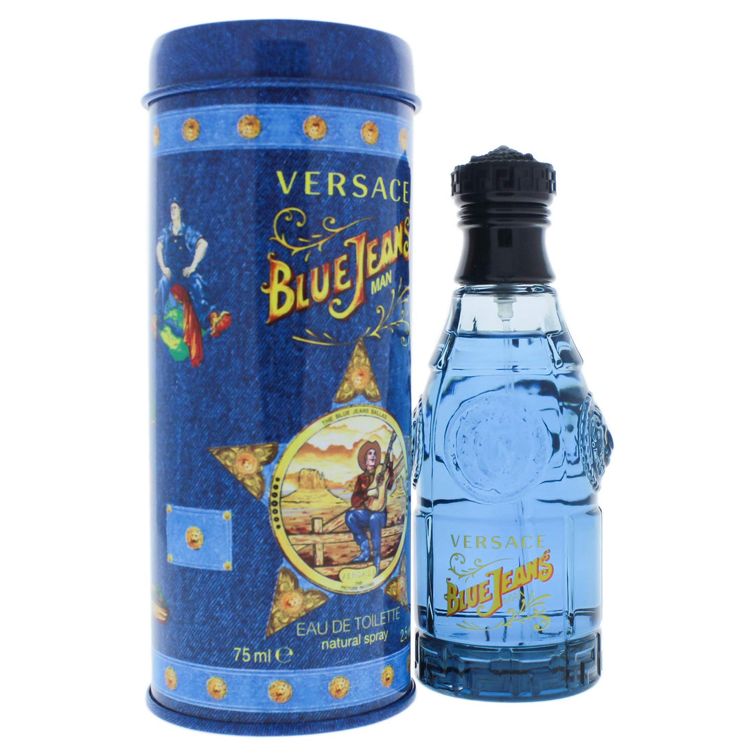 Versace Blue Jeans Eau De Toilette for Men, 75 ml (Pack of 1)