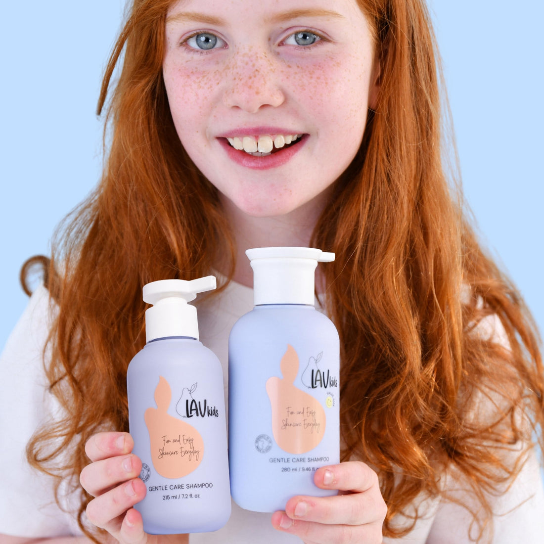 Lav Kids Natural Hair Care Bundle for Daily Use, Algae Extract and Moisturizing (Shampoo + Conditioner)