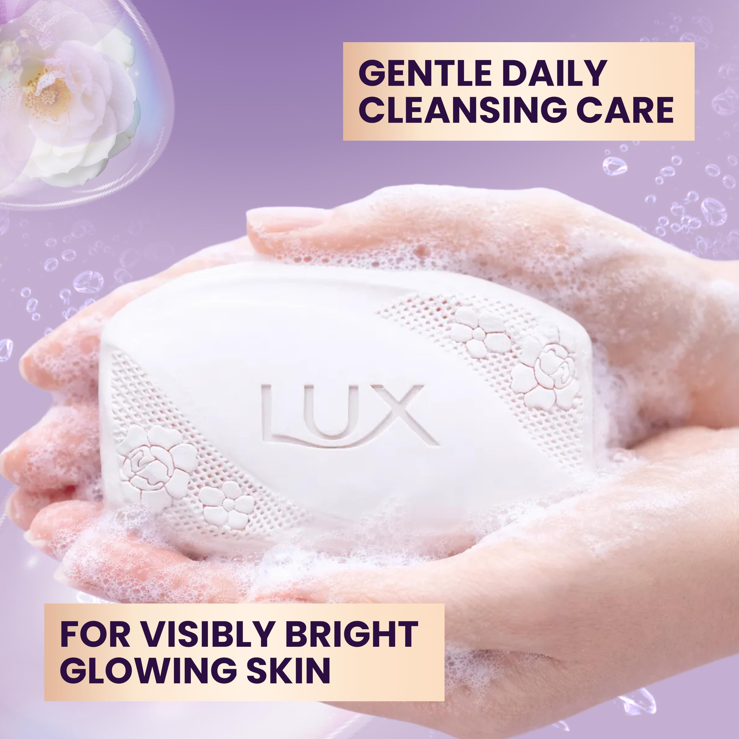 LUX Velvet Touch Soap Bar, Jasmine & Almond Oil, For Smooth Fragrant Skin, 80g (12 Pack) Halalzen