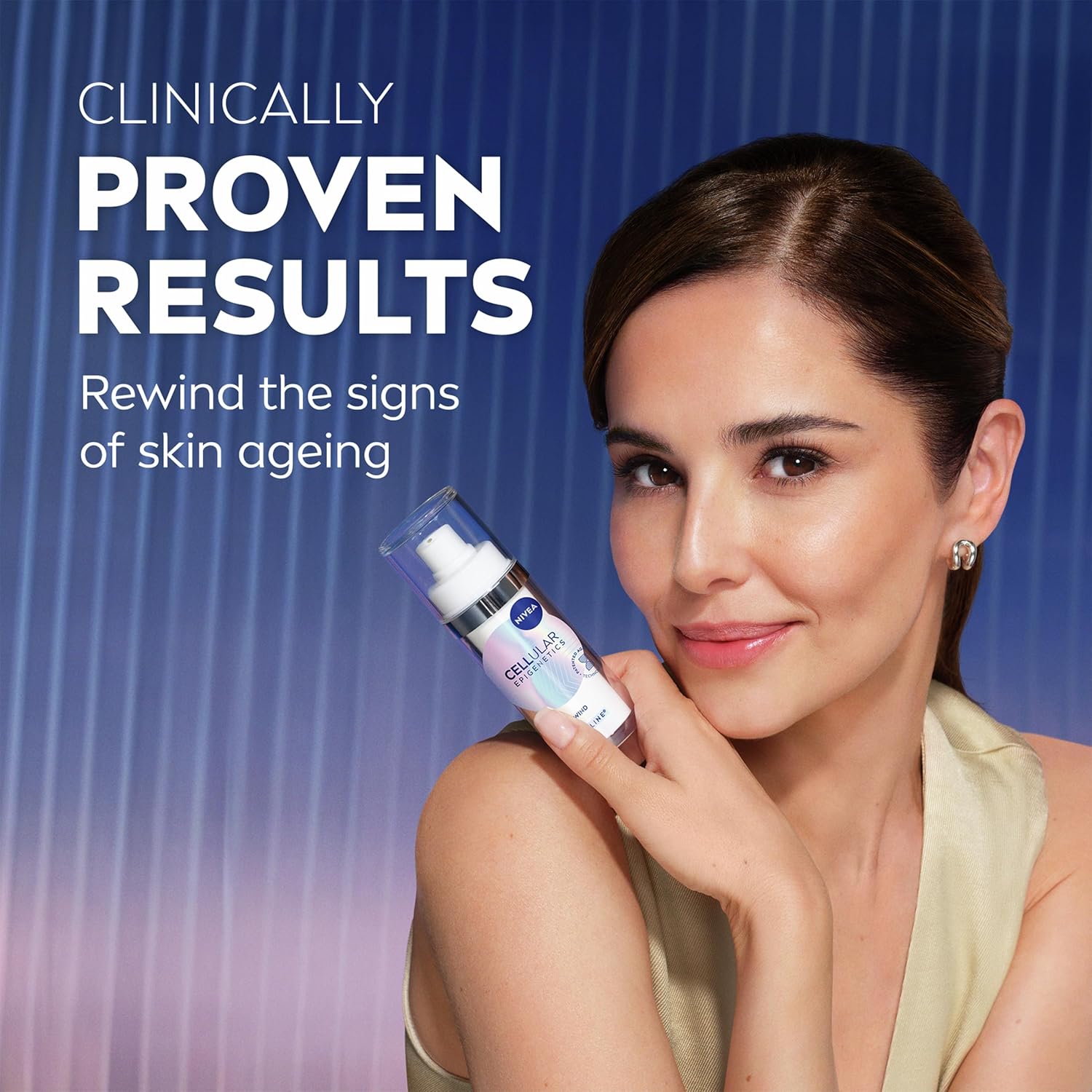 NIVEA CELLULAR Epigenetics Age Rewind Face Serum with Epicelline (30ml), Age Rewind Effect Hyaluronic Acid Serum for Firmer Skin, Anti-Wrinkle Face Moisturiser Formula with Triple Hyaluronic Acid Halalzen