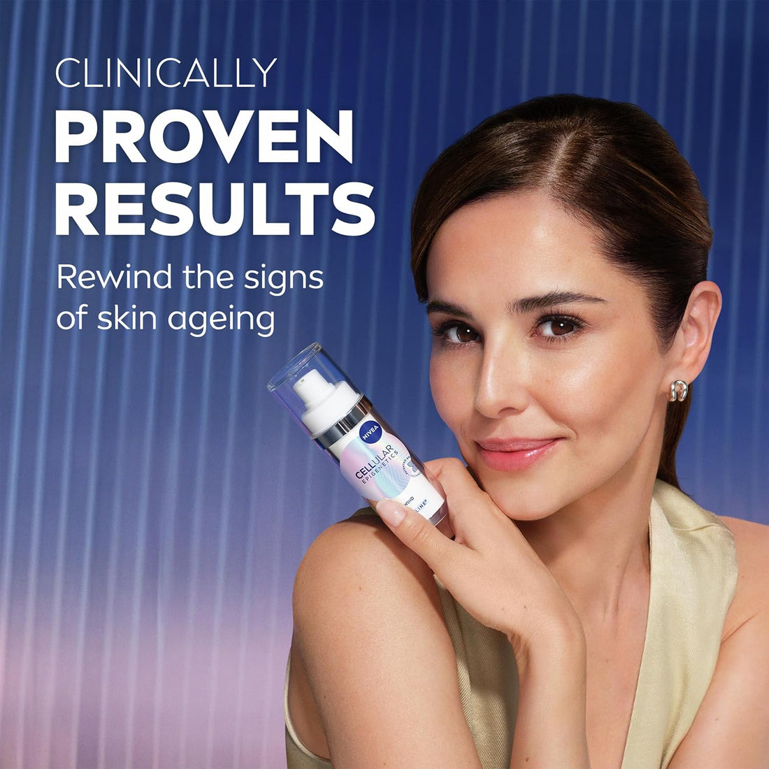 NIVEA CELLULAR Epigenetics Age Rewind Face Serum with Epicelline (30ml), Age Rewind Effect Hyaluronic Acid Serum for Firmer Skin, Anti-Wrinkle Face Moisturiser Formula with Triple Hyaluronic Acid Halalzen