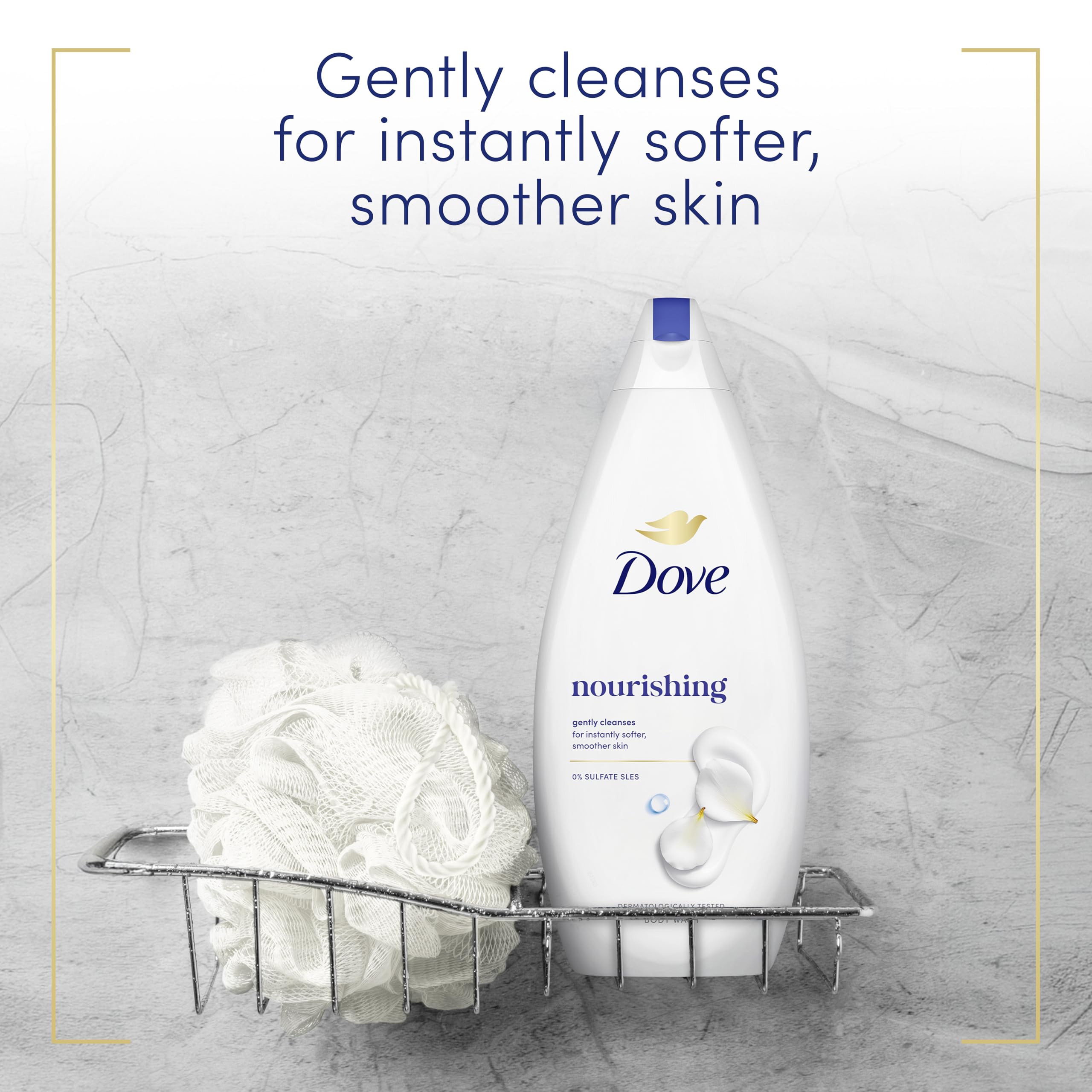 Dove Nourishing Body Wash Body Cleanser shower gel with plant-based moisturisers for softer, smoother skin after one shower 720 ml
