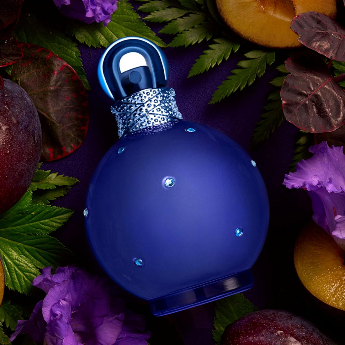 Britney Spears Midnight Fantasy 100 ml – Eau de Parfum for Women – Floral Amber Fruity Fragrance – Notes of Exotic Plum, Velvet Iris and Amber – Midnight Blue Bottle Halalzen