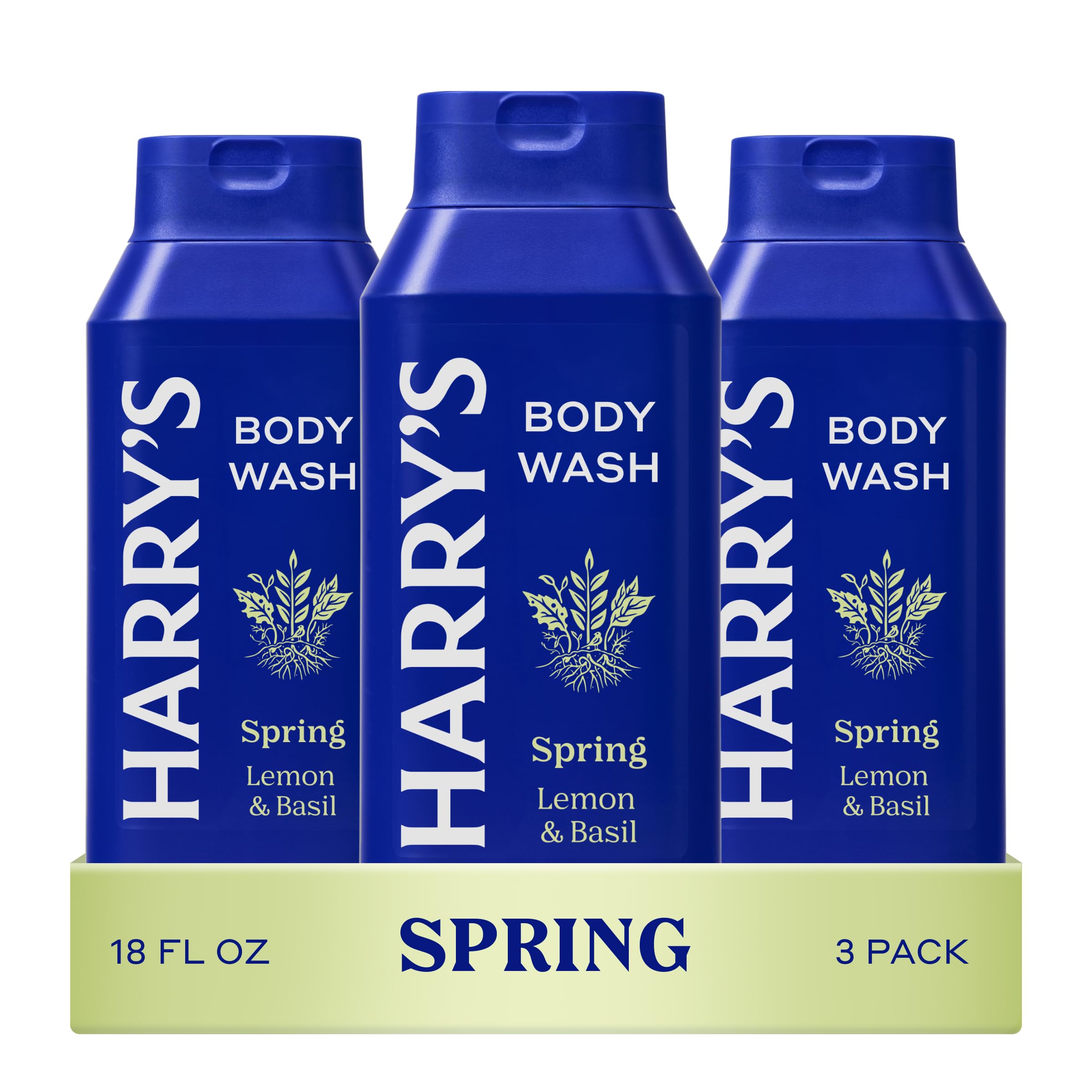 Harry's Men's Body Wash, Fig, 532ml, Pack of 3, Shower Gel for Men - No Parabens, Sulfates or Dyes