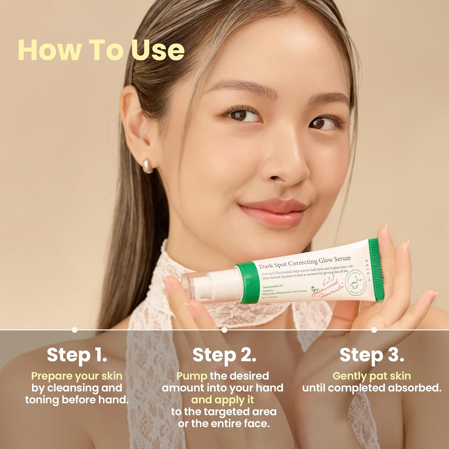 AXIS-Y Dark Spot Correcting Glow Serum - 5% Niacinamide K-Beauty Hyperpigmentation Dark Spot Remover - Vegan Korean Skincare Brightening Face Serum - 50ml/1.69 fl. oz.