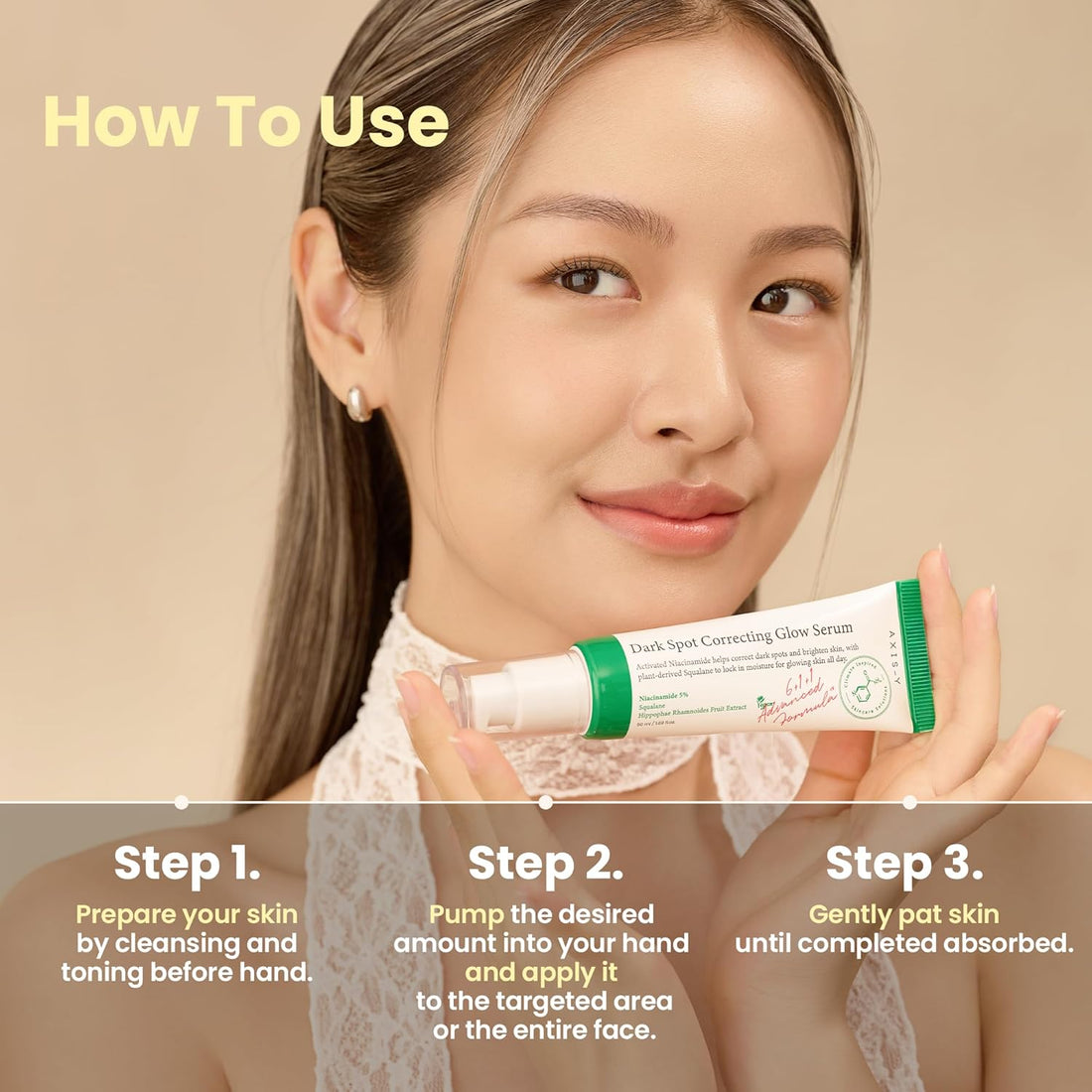 AXIS-Y Dark Spot Correcting Glow Serum - 5% Niacinamide K-Beauty Hyperpigmentation Dark Spot Remover - Vegan Korean Skincare Brightening Face Serum - 50ml/1.69 fl. oz. Halalzen