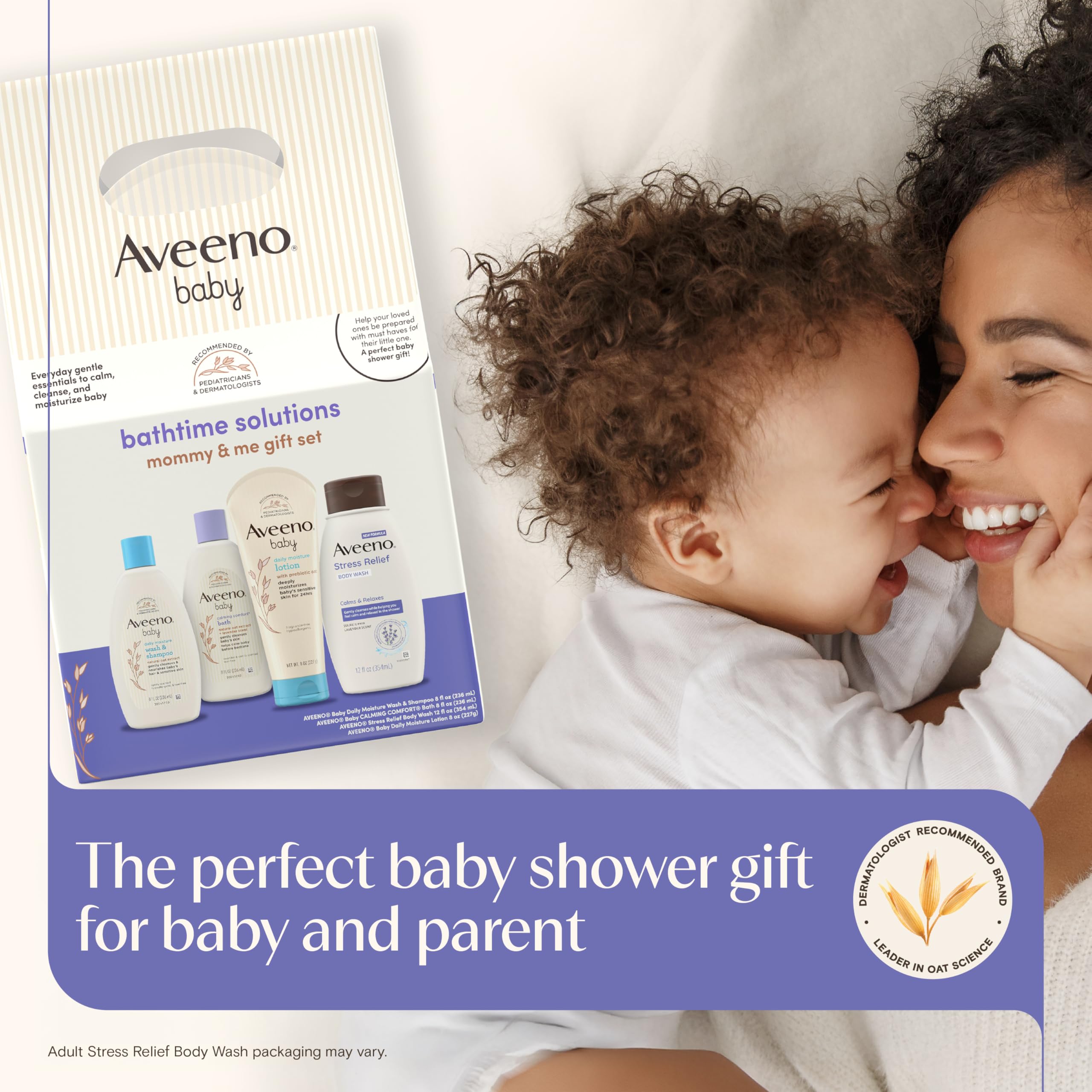 Aveeno Baby Welcome Little One Gift Set, Skincare Set with Nourishing Body Wash & Shampoo, Calming Bath Wash, All Over Wipes, Daily Moisturizing Lotion, & Balm, 5 Items Halalzen