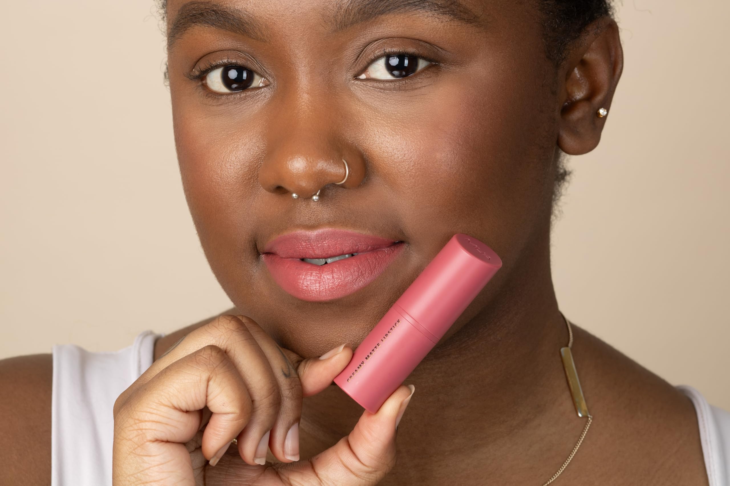 MUA Makeup Academy Creamy Matte Lipstick, Super Nude (Nude), Highly Pigmented - Vegan & Cruelty Free (Pack of 1) Halalzen