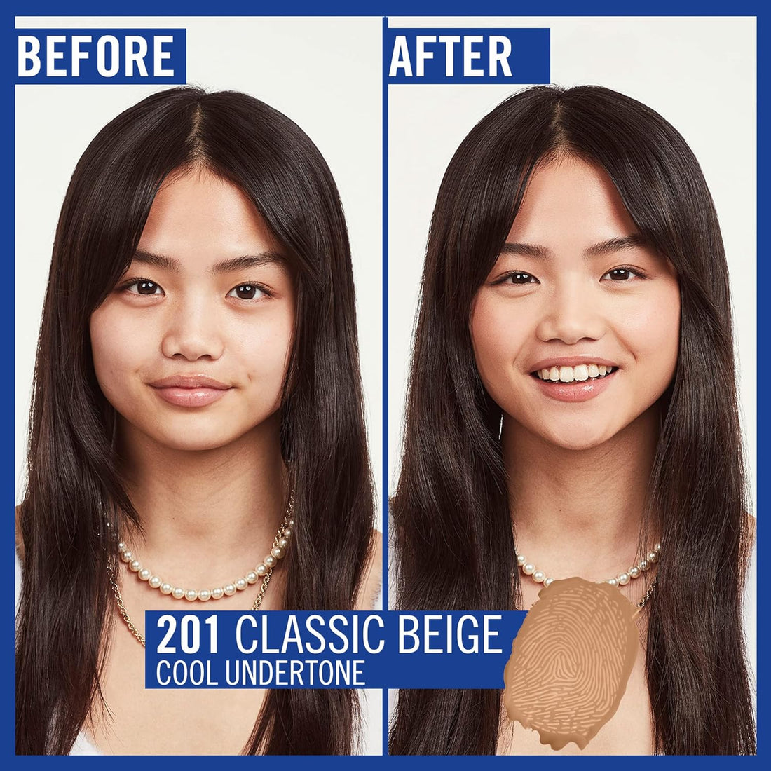 Rimmel Match Perfection Foundation 201 Classic Beige, Medium Coverage, 24hr Hydration, No Caking or Creasing, Lightweight, Reduces Imperfections, Invisible Coverage, SPF20, Cruelty Free Halalzen