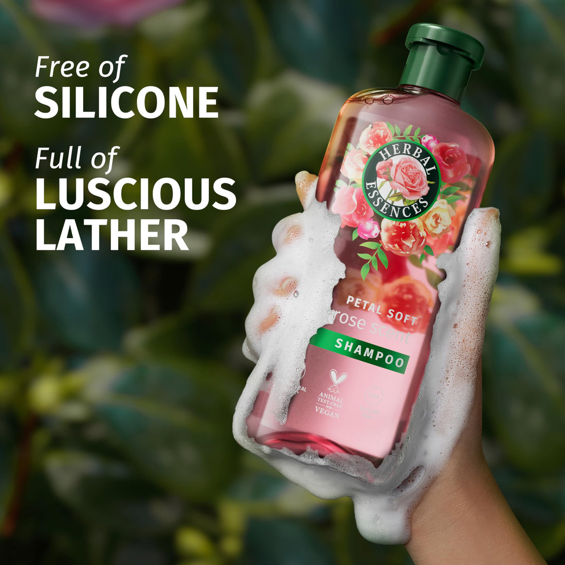 Herbal Essences Rose Scent Petal Soft Shampoo and Conditioner Set (2x350ml, 2x250ml) | Nourishes & Smoothens dry hair | Blended with Rose Essence & Natural Origin Ingredients | Vegan & Cruelty Free