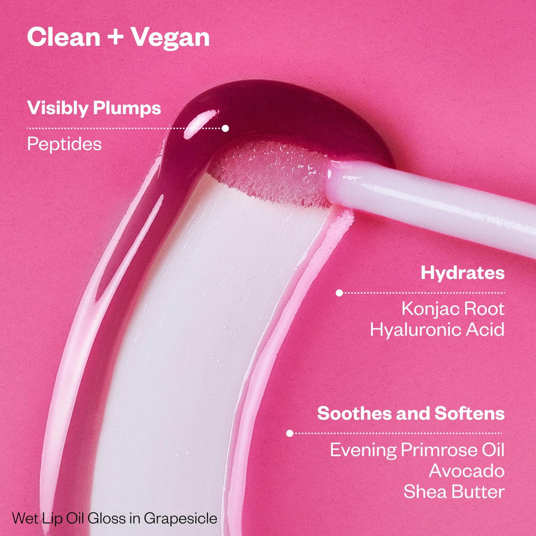 Kosas Wet Lip Oil Gloss - Hydrating Lip Plumping Treatment with Hyaluronic Acid & Peptides, Non-Sticky Finish (Malibu) Halalzen