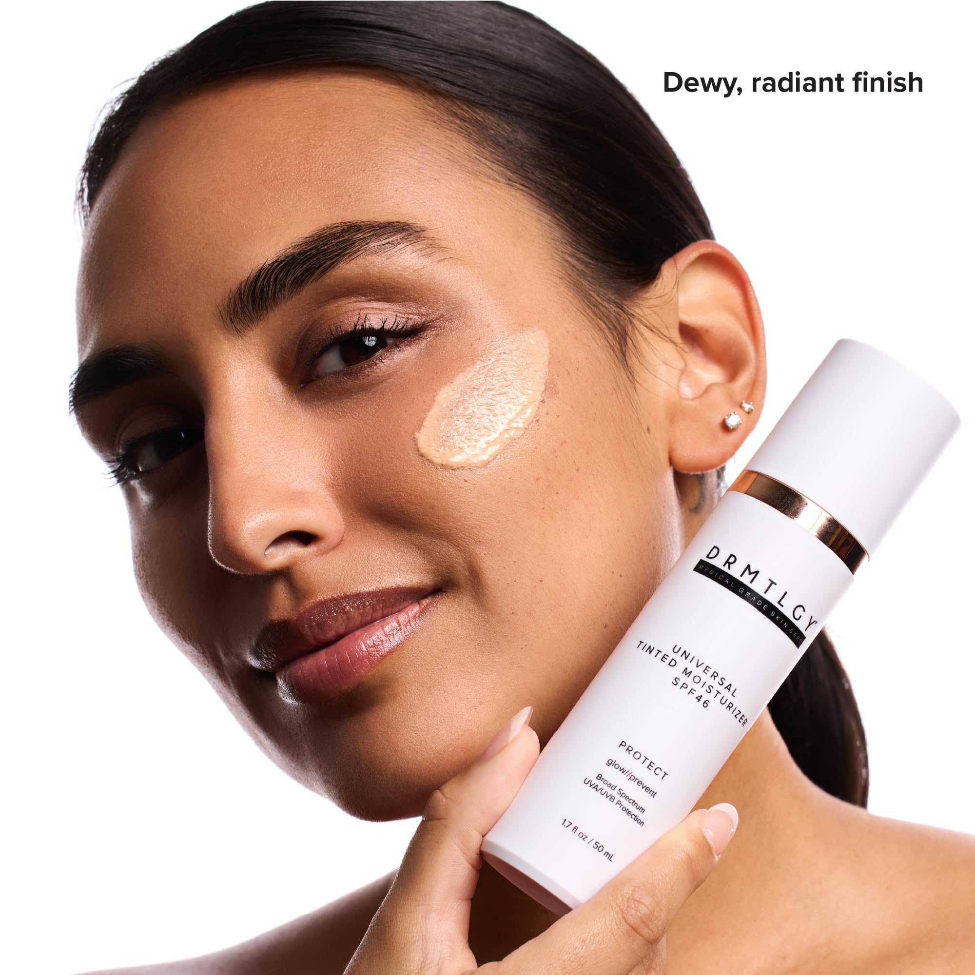 DRMTLGY Universal Tinted Moisturizer SPF 46 – Hydrating Dewy Tinted Sunscreen for Face with Zinc Oxide & Octinoxate – Niacinamide & Hyaluronic Acid – Broad Spectrum Lightweight Daily SPF, 1.7 oz Halalzen