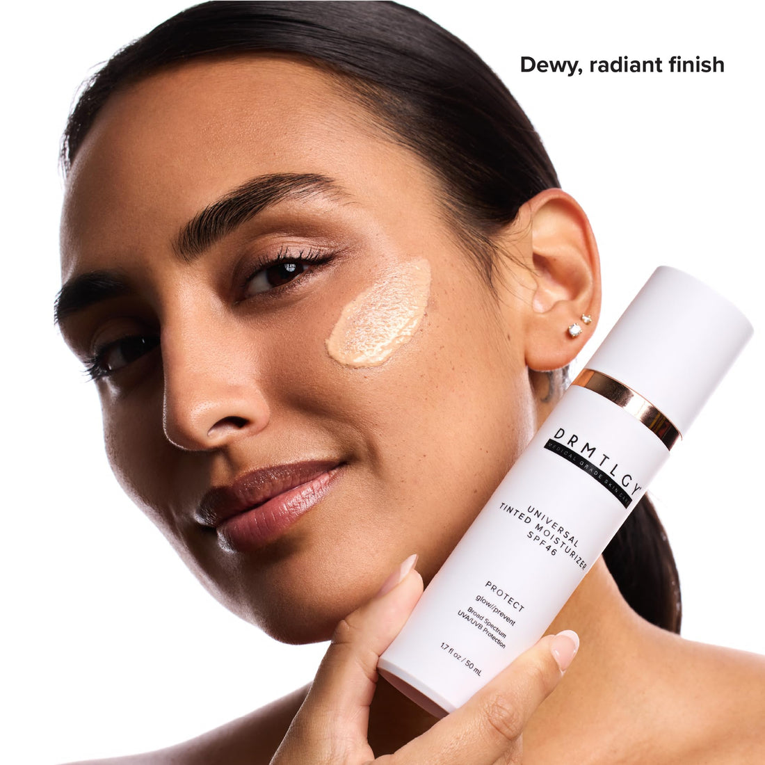 DRMTLGY Universal Tinted Moisturizer SPF 46 – Hydrating Dewy Tinted Sunscreen for Face with Zinc Oxide & Octinoxate – Niacinamide & Hyaluronic Acid – Broad Spectrum Lightweight Daily SPF, 1.7 oz Halalzen