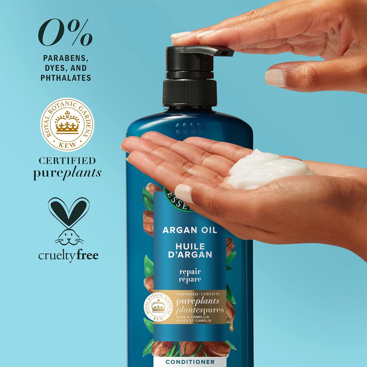 Herbal Essences Argan Oil Repair Shampoo & Conditioner Set, Moisturizes & Smoothes, Paraben-Free, Color-Safe, pH-Balanced, Citrus Scent, 20.2 Fl Oz, 2-Pack Halalzen