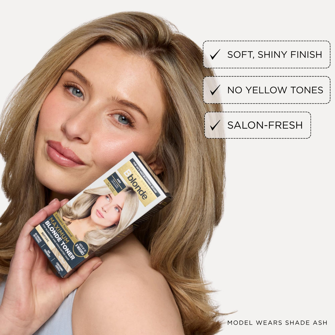 Jerome Russell Bblonde SILVER Hair Toner | Non-Permanent Violet Toner | Neutralises Yellow & Brassy Tones | Salon-Quality Cool Blonde Results | Vegan | 75ml