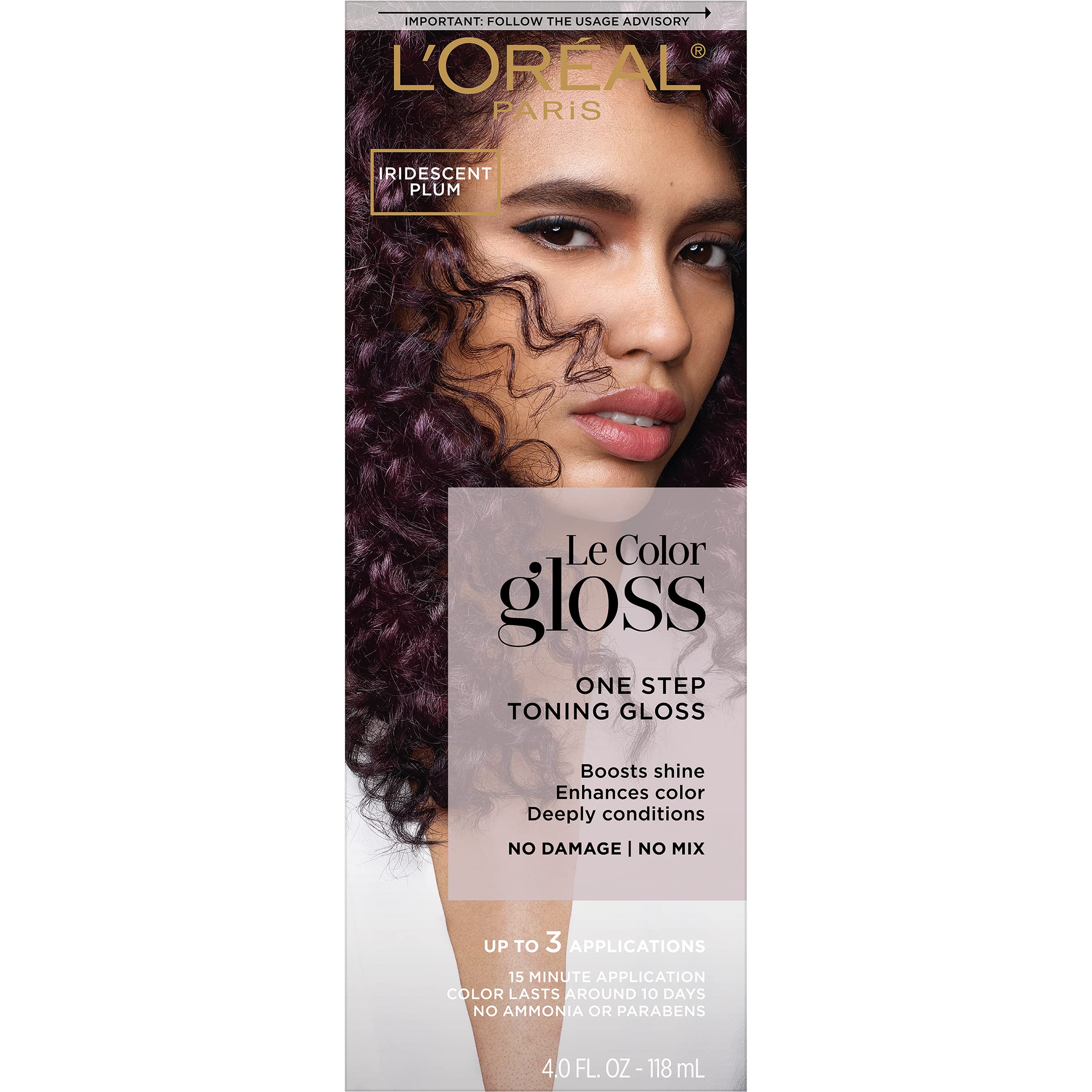 L’Oreal Paris Le Color Gloss One Step In-Shower Toning Hair Gloss for Bleached Hair, Neutralizes Brass, Conditions & Boosts Shine, Platinum Pearl, 4 Ounce
