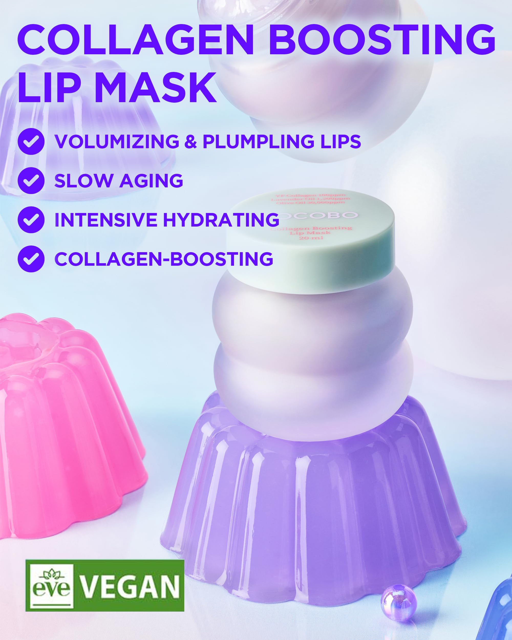 TOCOBO Vita Glazed Lip Mask – Vegan Overnight Lip Sleeping Mask for Dry, Chapped Lips | PHA (Lactobionic Acid) Gentle Exfoliation | Non-Sticky Glazed Balm, Korean Skincare, 0.68 oz Halalzen