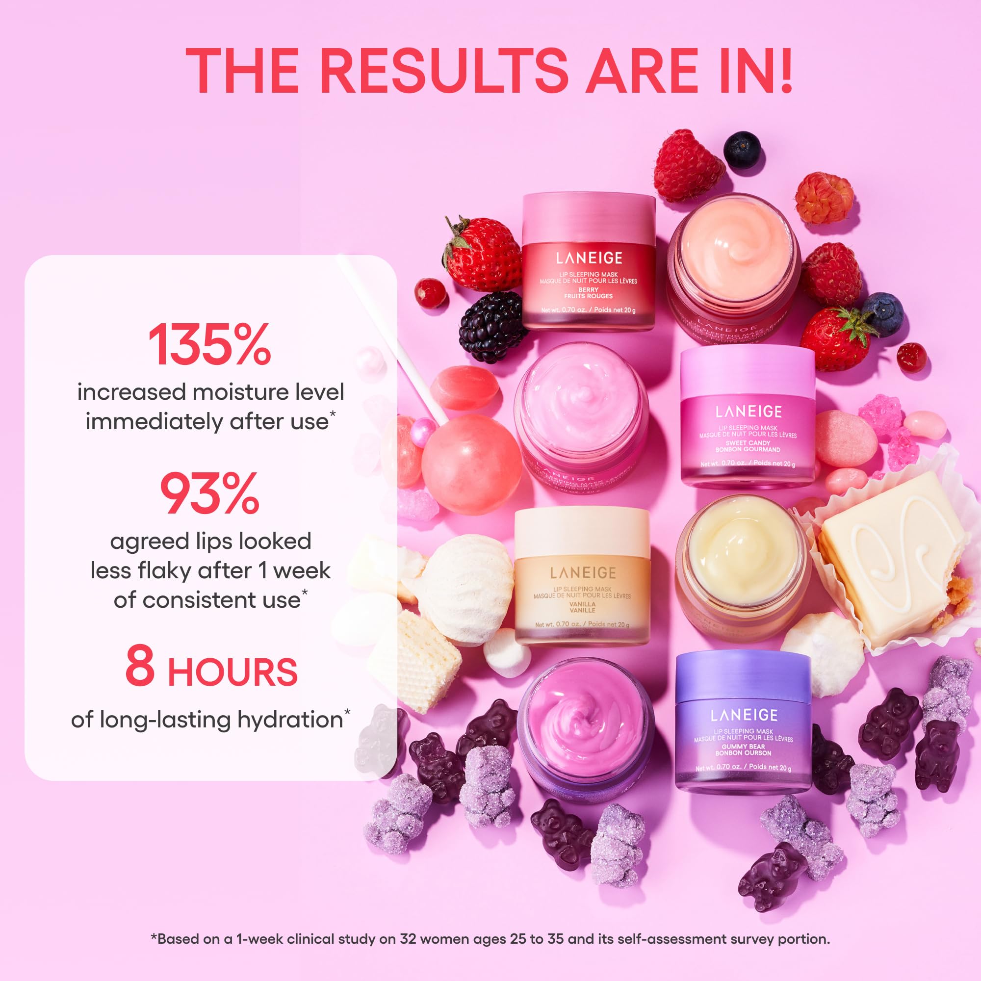 LANEIGE Lip Sleeping Mask: Nourish, Hydrate, Vitamin C, Murumuru & Shea Butter, Antioxidants, Flaky, Dry Lips Halalzen