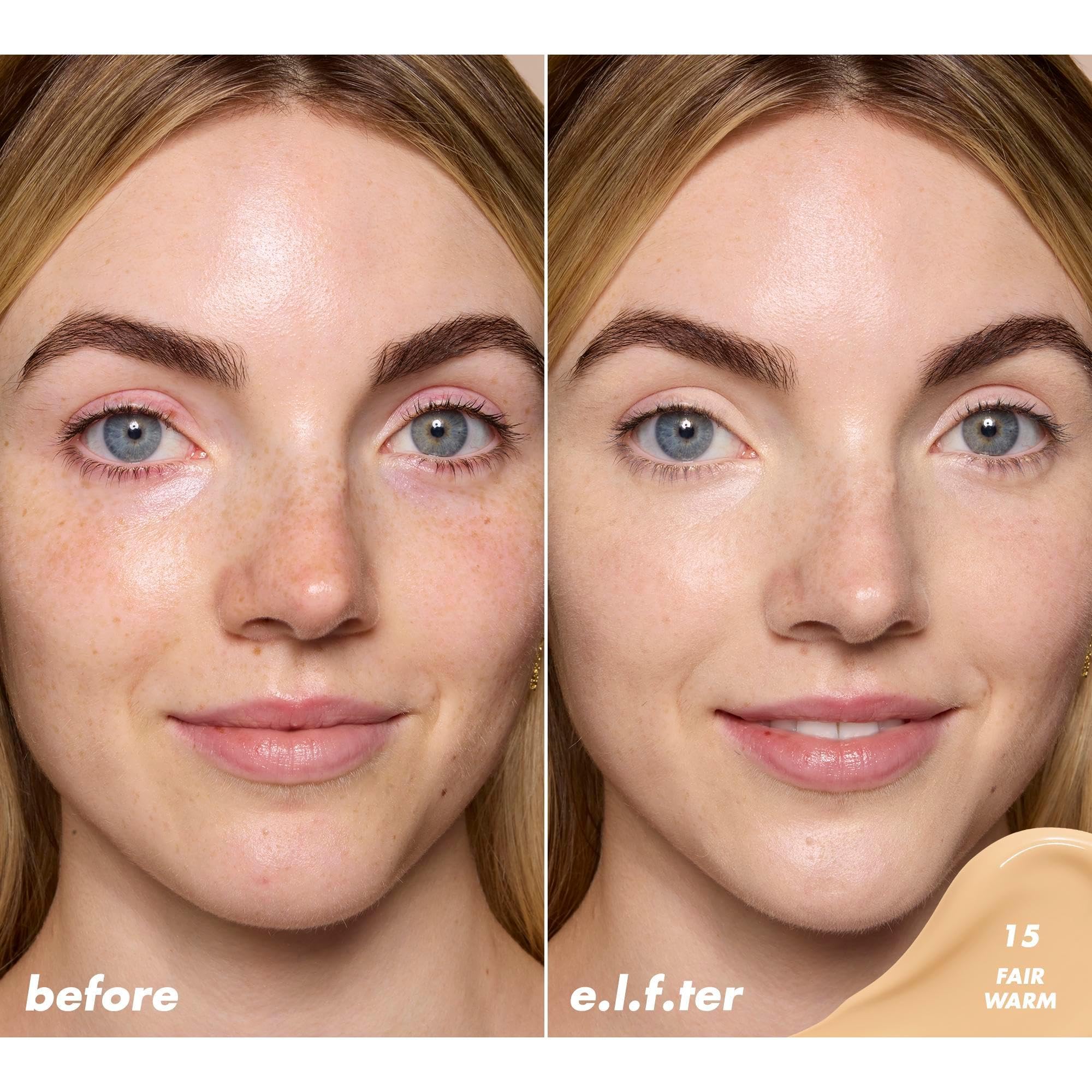 e.l.f. Soft Glam Satin Concealer, Medium Coverage for Blemishes & Under-Eye, Crease-Resistant, Long-Lasting, Vegan & Cruelty-Free, 13 Fair Neutral Halalzen