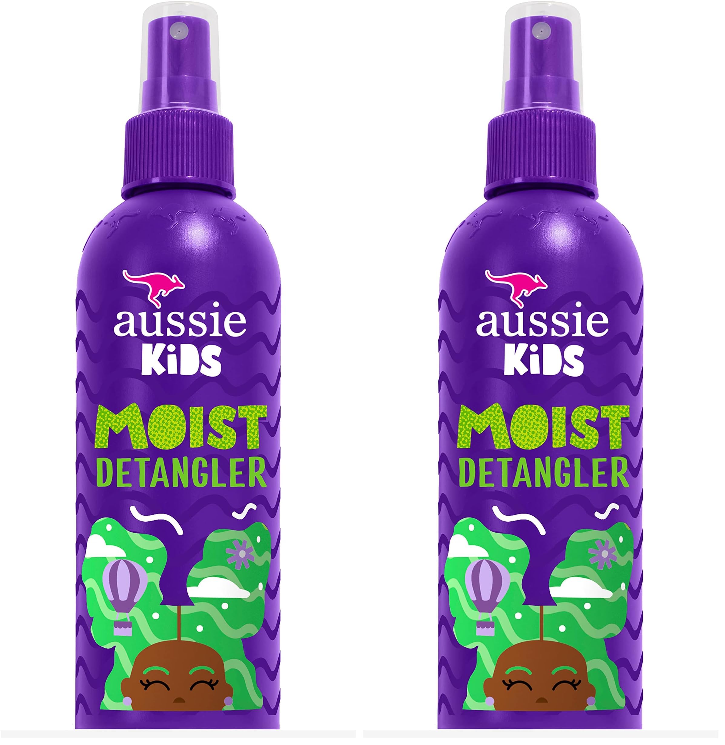Aussie Kids Moist Detangler Spray, Sulfate & Paraben Free, Moisturizing & Tangle-Free Hair Care for Kids, Cruelty-Free, 8 Fl Oz Each, 3 Pack Halalzen