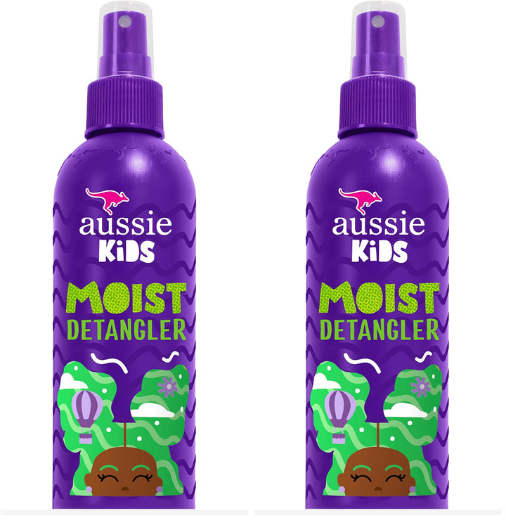 Aussie Kids Moist Detangler Spray, Sulfate & Paraben Free, Moisturizing & Tangle-Free Hair Care for Kids, Cruelty-Free, 8 Fl Oz Each, 3 Pack Halalzen