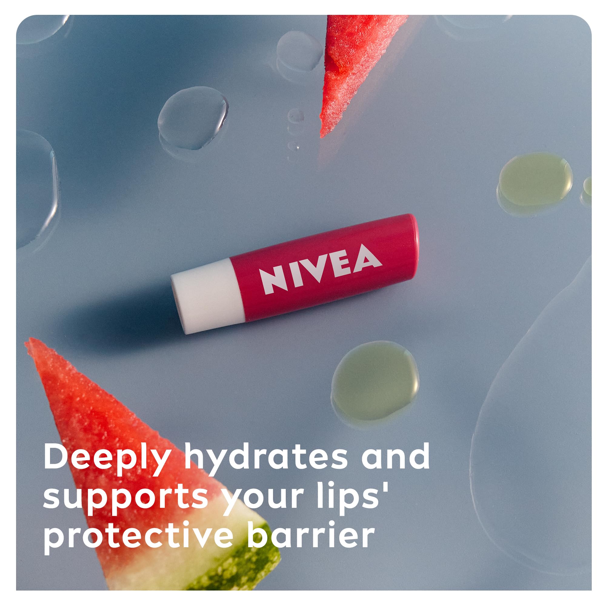 NIVEA Cherry Shine Lip Balm (4.8g), Flavoured Lip Balm with Shea Butter, Natural Oils and Vitamins, Provides 24h Moisture and a Soft Red Shine, Vegan Lip Care Formula Halalzen