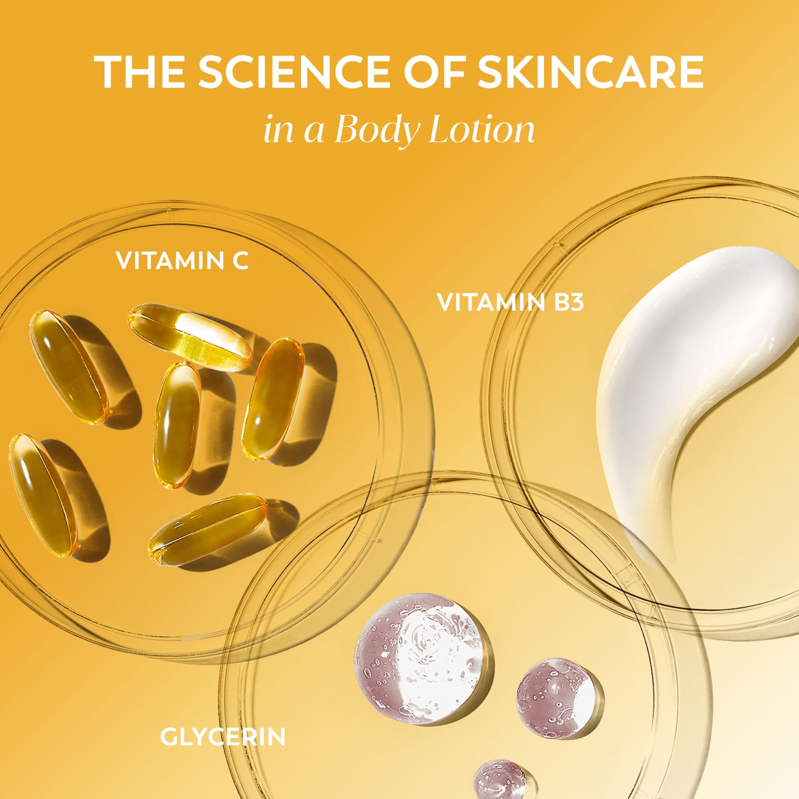 Olay Vitamin C Brightening Body Lotion, 24HR Moisturising Cream for Full Body Skin Care, Evens Skin Tone, with Vitamin C, Vitamin B5 B3, Glycerin, Smooth and Moisturised Skin, No Greasy Residue, 500ml