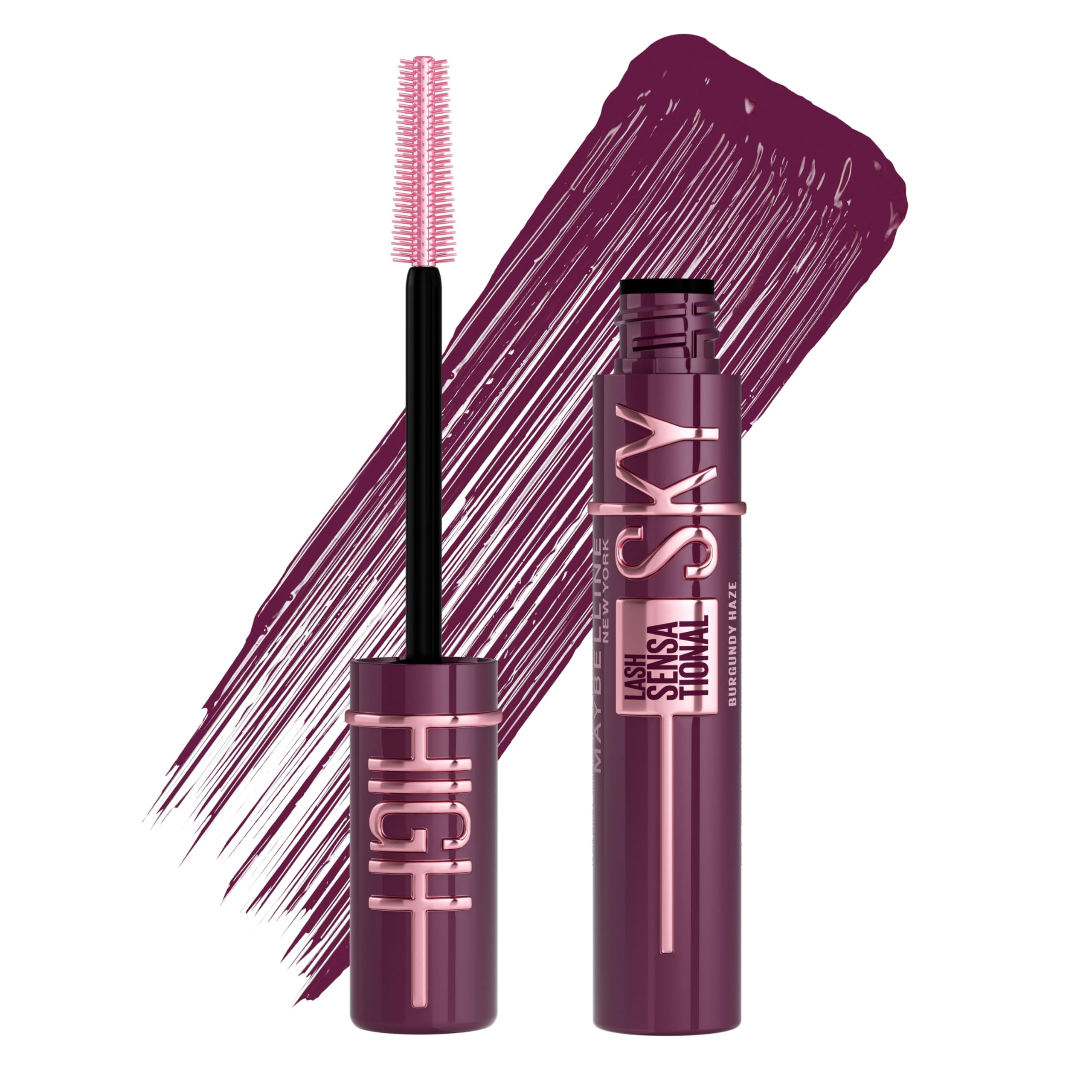 Maybelline New York Lash Sensational Sky High Mascara, Volumising & Lengthening Mascara, Washable Flake-Free Formula Infused with Bamboo Extract & Fibres, 7 ml, Shade: Brown Halalzen