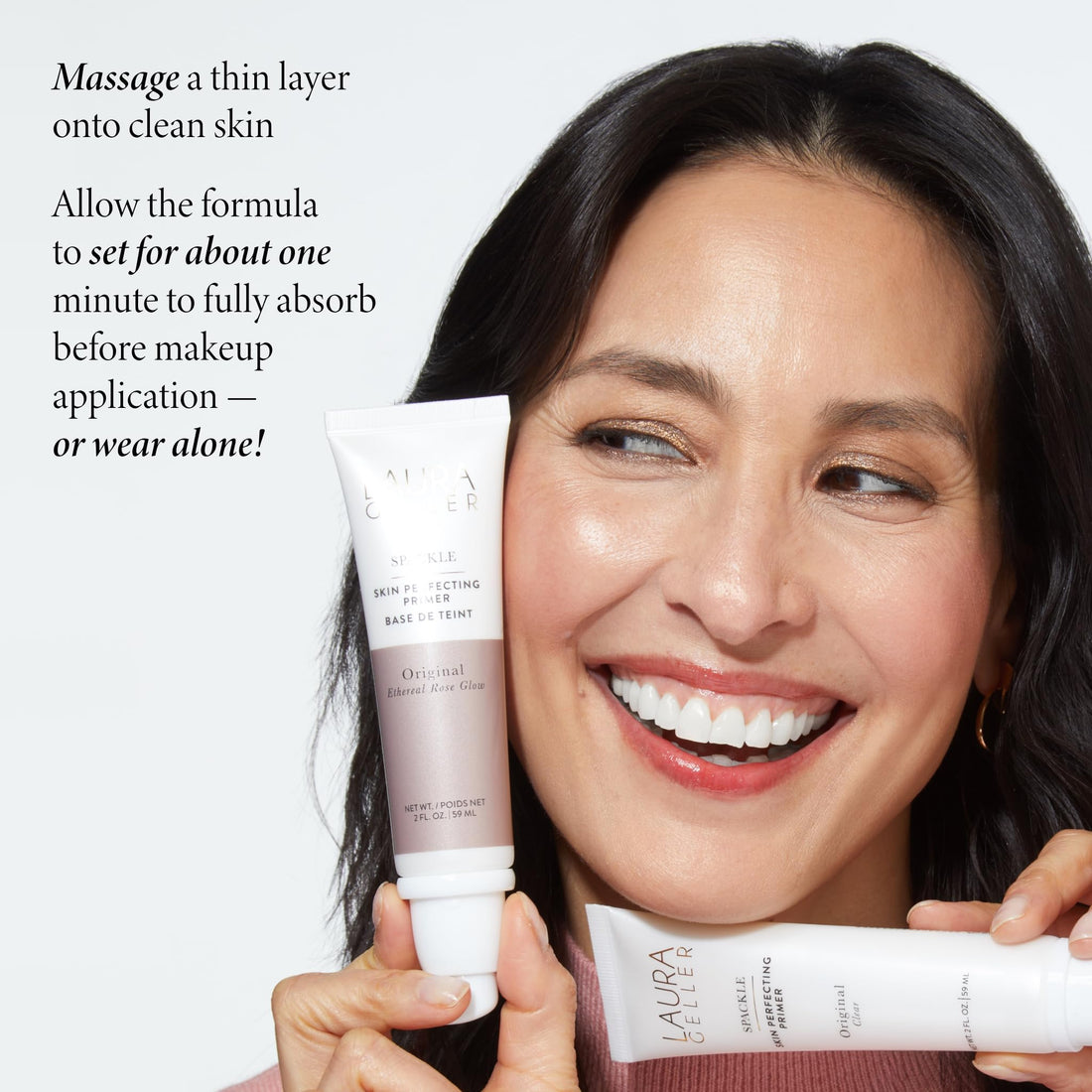 LAURA GELLER NEW YORK Spackle Primer - Diamond - Super-Size 2 Fl Oz - Hyaluronic Acid Makeup Primer for Mature Skin Halalzen
