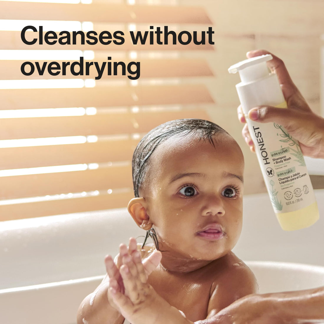 The Honest Company 2-in-1 Cleansing Shampoo Body Wash Gentle for Baby, Naturally Derived, Tear-free, Hypoallergenic, Lavender Calm, 18 fl oz Halalzen