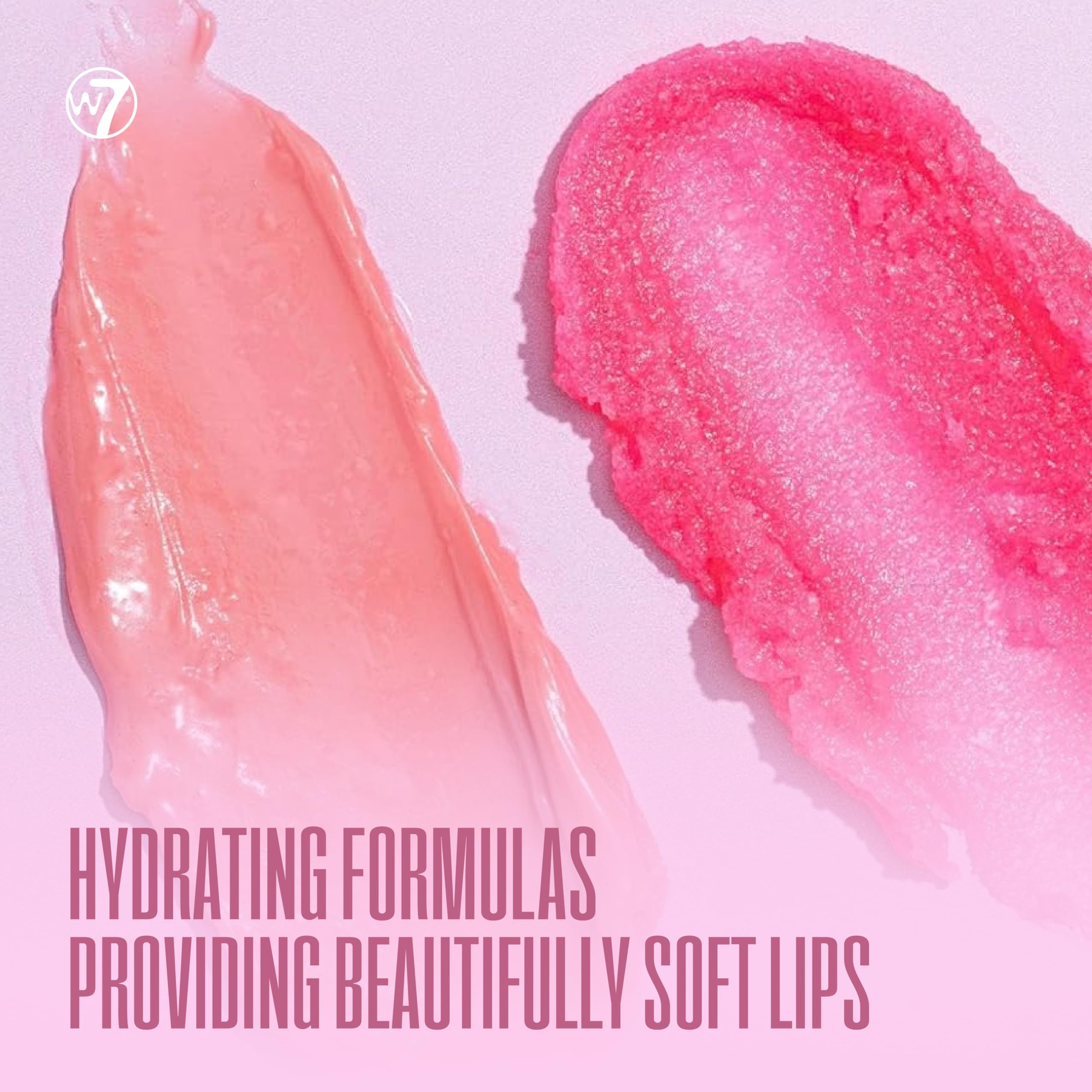 W7 Sweet Dreams Lip Scrub & Overnight Lip Mask Duo - 2 Piece Gift Set - Strawberry Flavour - Exfoliate, Condition, Soothe & Hydrate Halalzen