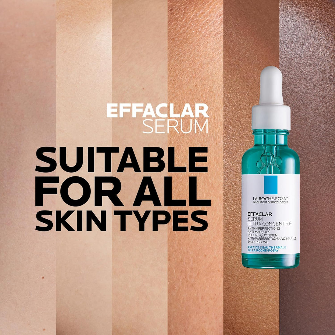 La Roche Posay Effaclar Anti-Aging Facial Serum with Salicylic Acid, Glycolic Acid & Niacinamide, Ultra Concentrated, Targeted Treatment for Blemishes, Fine Lines & Large Pores, 30ml