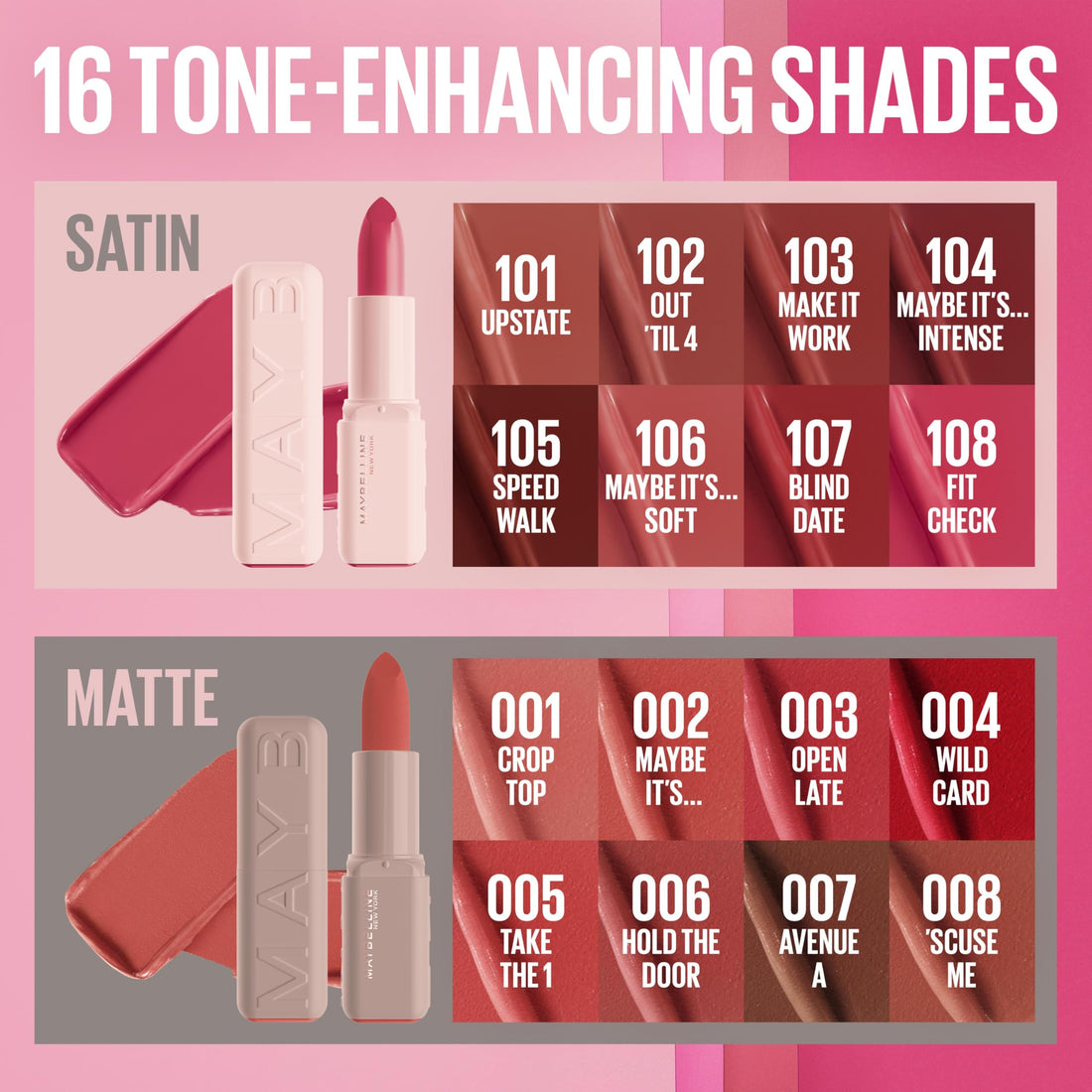 MAYBELLINE Serum-Lippenstift, Feuchtigkeitsspendendes Lippen-Make-up mit 8 Stunden Lippenauffüllender Feuchtigkeit mit Hyaluronsäure + Öl-Mischung, Wild Card (Mitteltoniges Rot Matt)