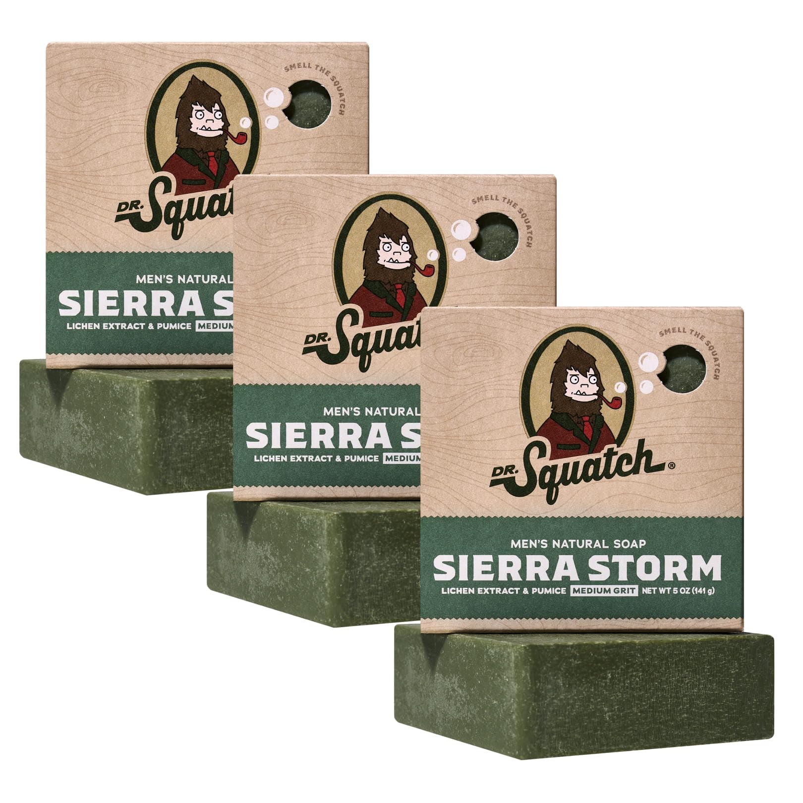 Dr. Squatch Natural Men’s Bar Soap - Cold Process Body Soap Bar with Natural Oils - Gifts for Men - Coconut Castaway (5 oz, 3-Pack)