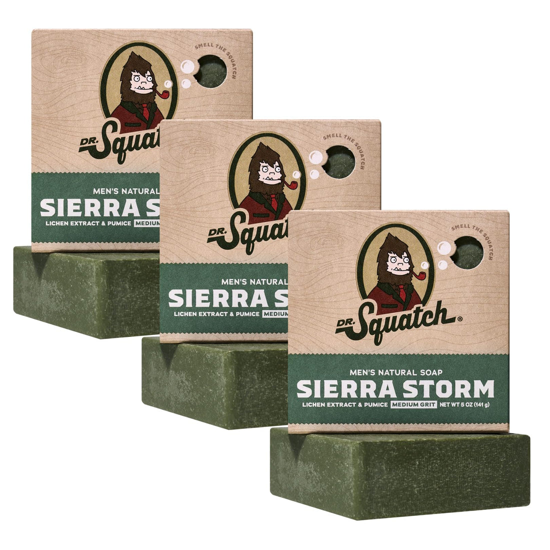Dr. Squatch Natural Men’s Bar Soap - Cold Process Body Soap Bar with Natural Oils - Gifts for Men - Coconut Castaway (5 oz, 3-Pack)