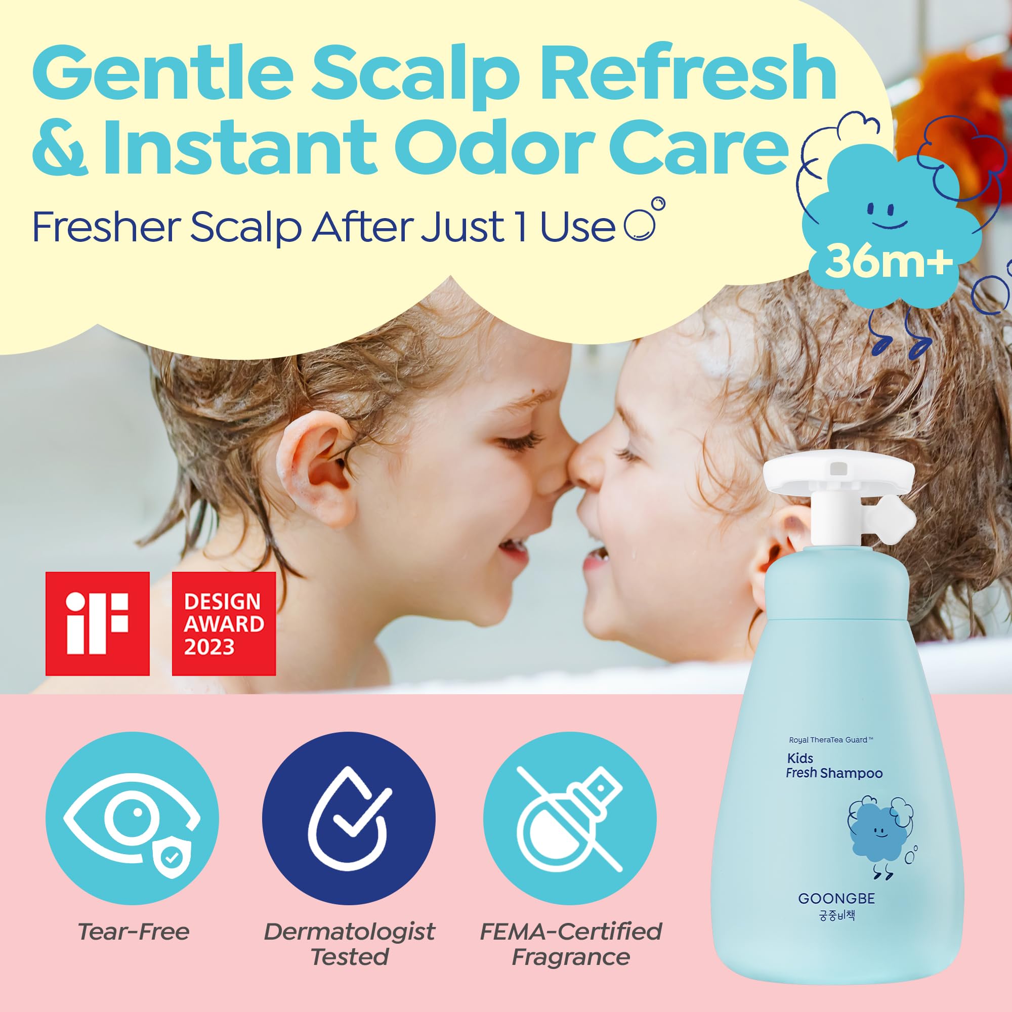 GOONGBE Kids Detangling Conditioner – Silicone-Free Softening for Frizzy Tangle-Prone Hair – Lightweight Non-Greasy with Triple Oil Complex (Macadamia, Sunflower, Oat), Allergen-Free 6.76 fl oz Halalzen