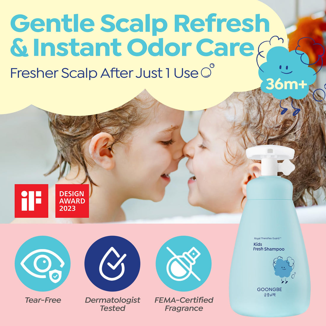 GOONGBE Kids Detangling Conditioner – Silicone-Free Softening for Frizzy Tangle-Prone Hair – Lightweight Non-Greasy with Triple Oil Complex (Macadamia, Sunflower, Oat), Allergen-Free 6.76 fl oz Halalzen