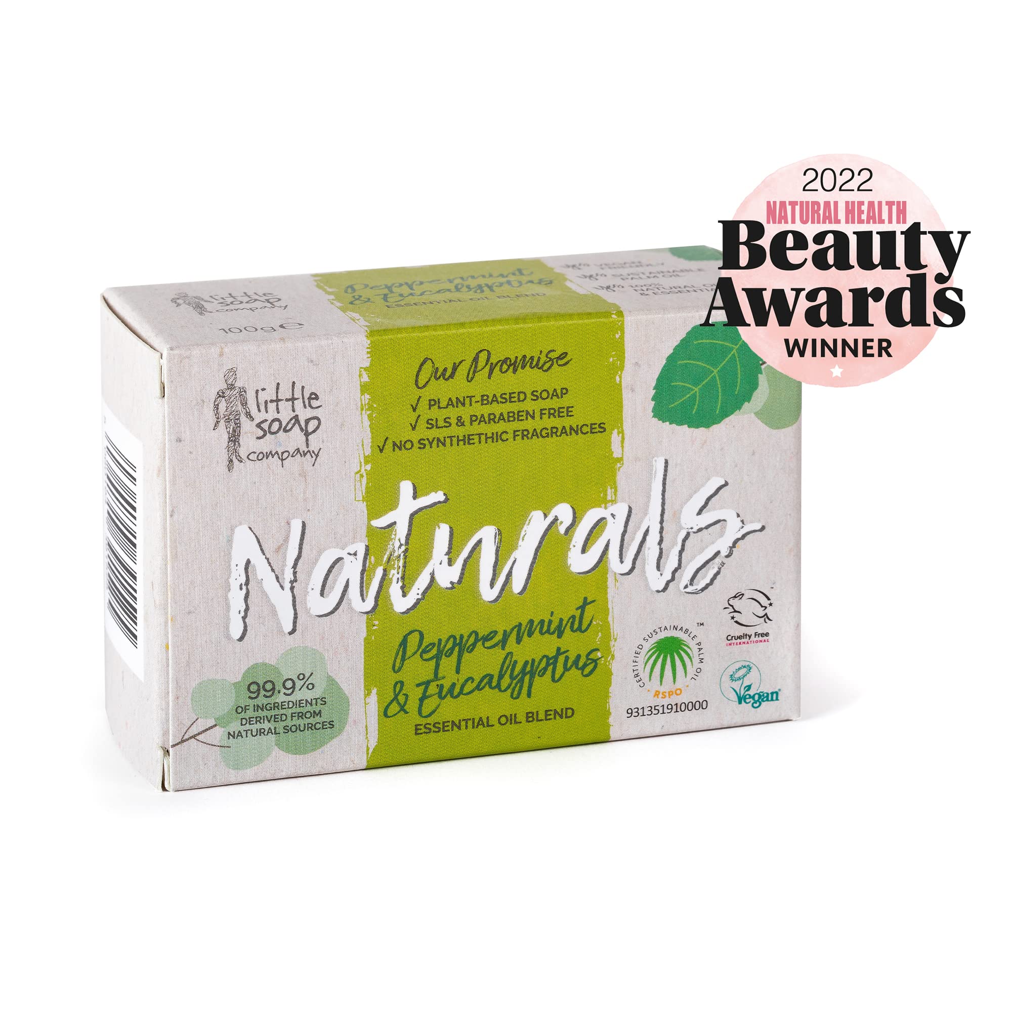 Little Soap Company Natural Range - Citrus & Lavender Soap Bar 100g | Vegan, Cruelty Free & Eco Friendly Body, Face & Hand Soap | Free from SLS & Parabens | Antibacterial with Cleansing Essential Oils Halalzen