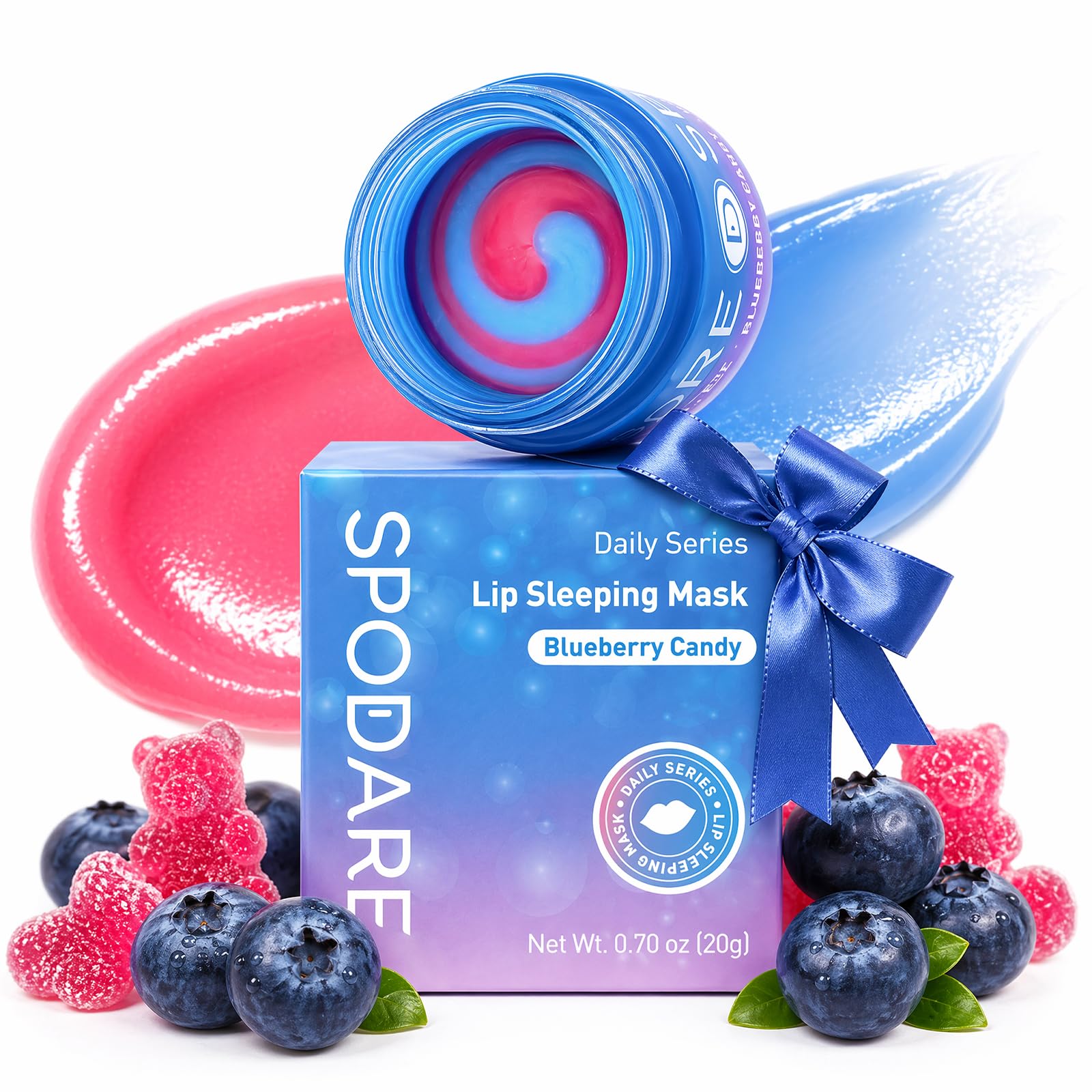SPODARE Lemon Lip Mask, Hydrating Overnight Lip Sleeping Mask, Lip Moisturizer for Dry Cracked Lips Care, Dual-Color Lips Balm for Nourishing and Softening Lips, Minimizes Fine Lines - 12g Halalzen