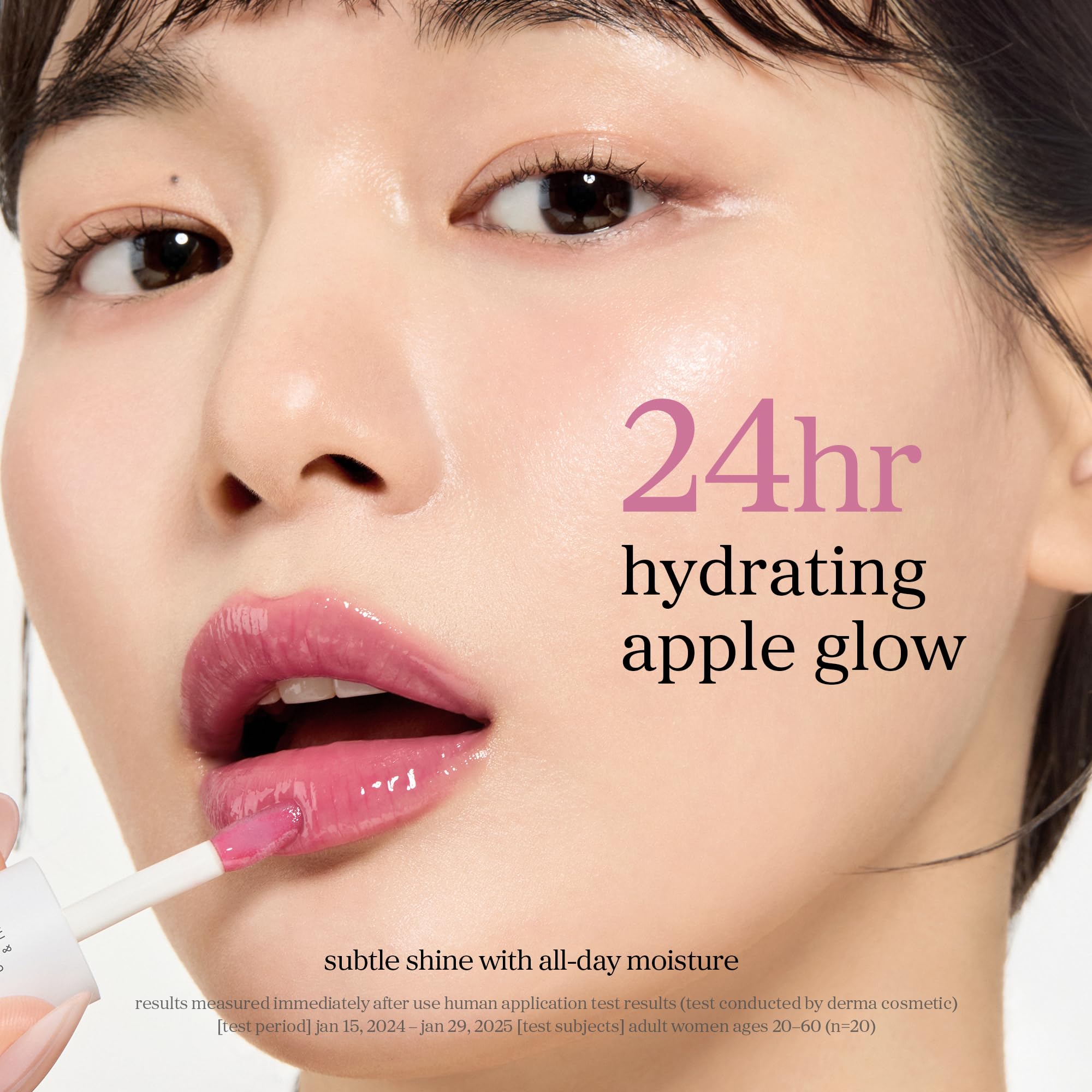 NOONI Korean Vegan Lip Oil - Appleberry | Lip Stain, Gift, Long-Lasting, Moisturising, Plumping, Revitalising for Dry Lips, Waterproof, No Peel Off, 0.12 Fl Oz