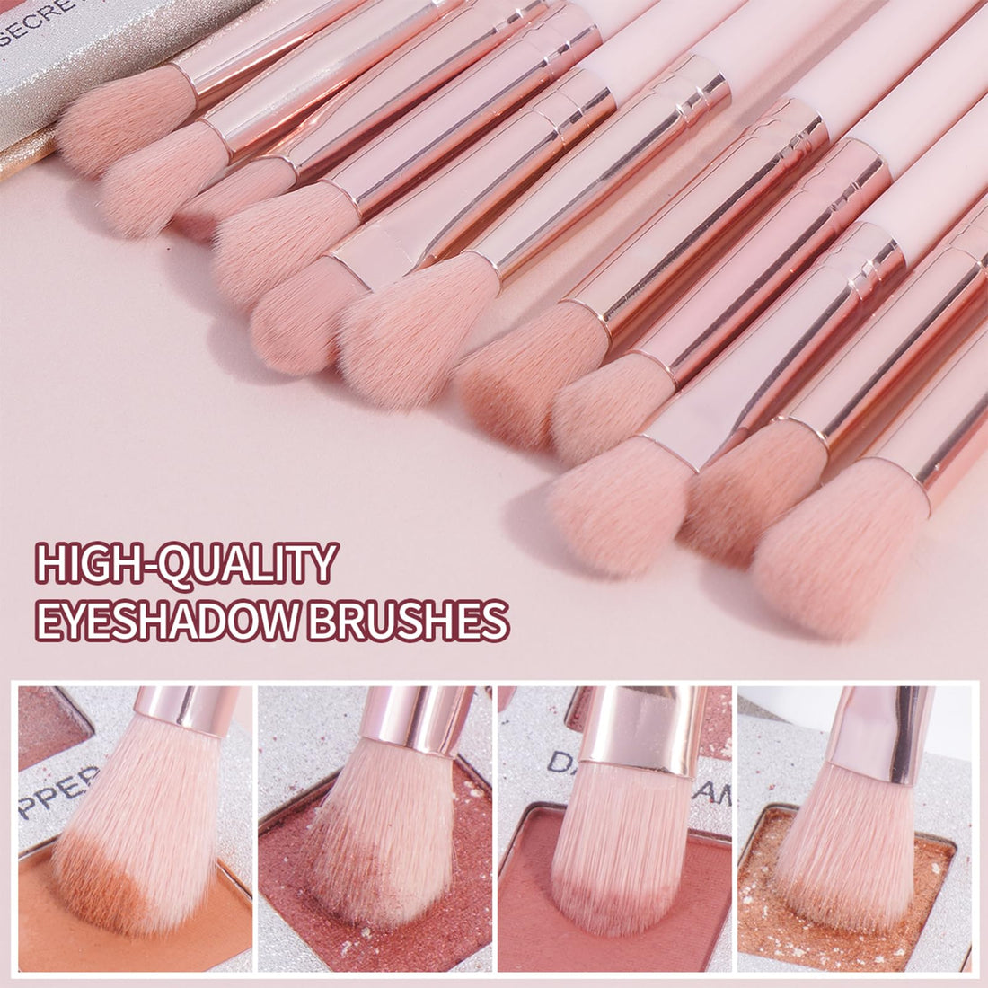 MAANGE Makeup Brush Set 49 Pcs Makeup Tool Set Premium Synthetic Foundation Powder Concealers Eye shadows Blush Makeup Brushes (Black, 49 Piece Set) Halalzen