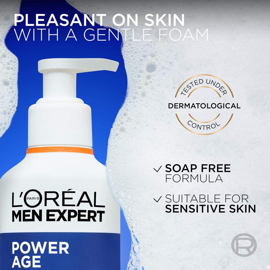L'Oréal Men Expert Derma Control Purifying Cleansing Gel for Oily & Blemish-Prone Skin, Salicylic Acid & Niacinamide Deep Cleanser, Removes Dead Skin Cells, Unclogs Pores, 260ml