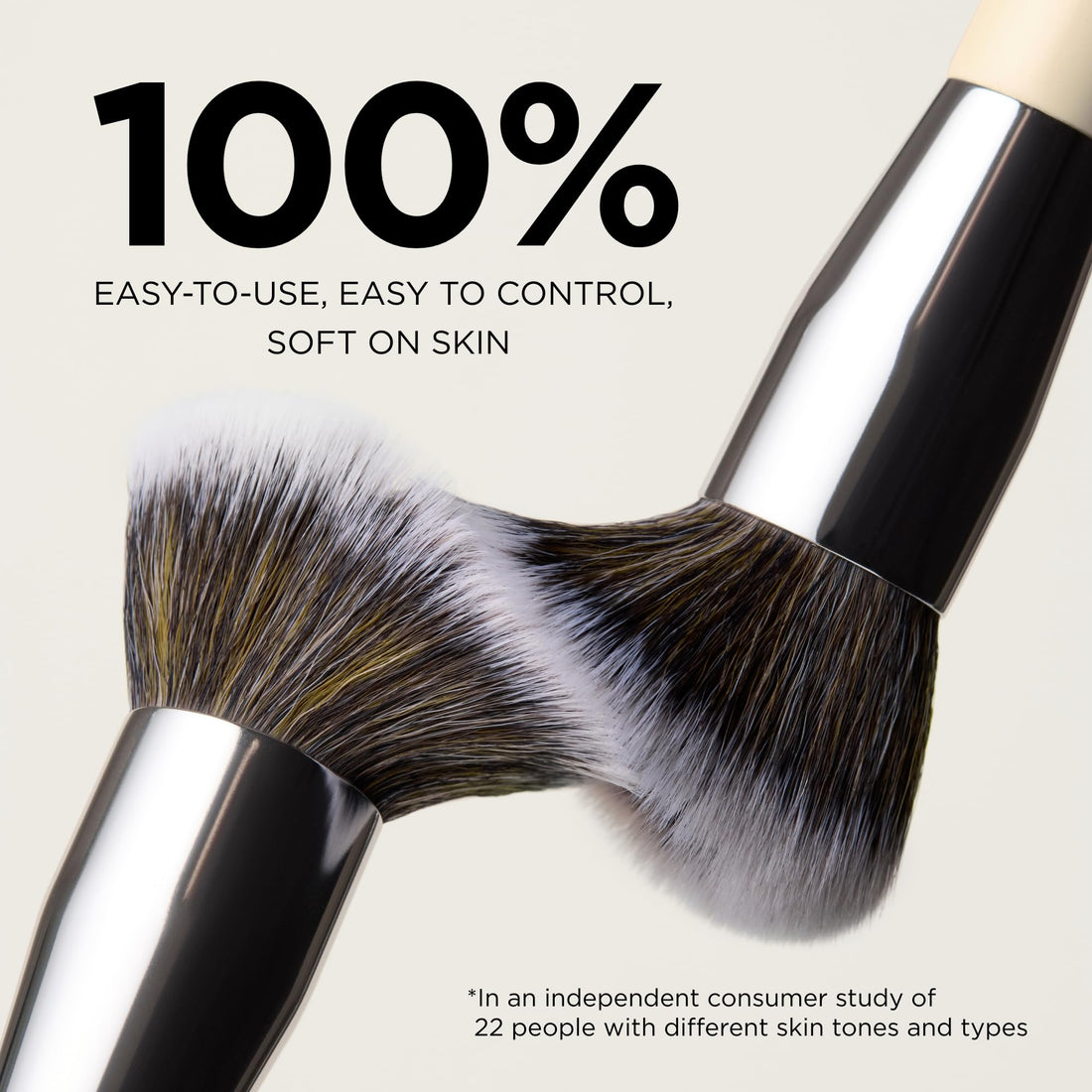 Haleys Beauty Kabuki Foundation Brush For Applying Powder, Foundation, Bronzer, Blush, and Mineral Make up, Soft Bristles, Seamless Blending, Makeup Brushes Essential, Vegan & Cruelty Free