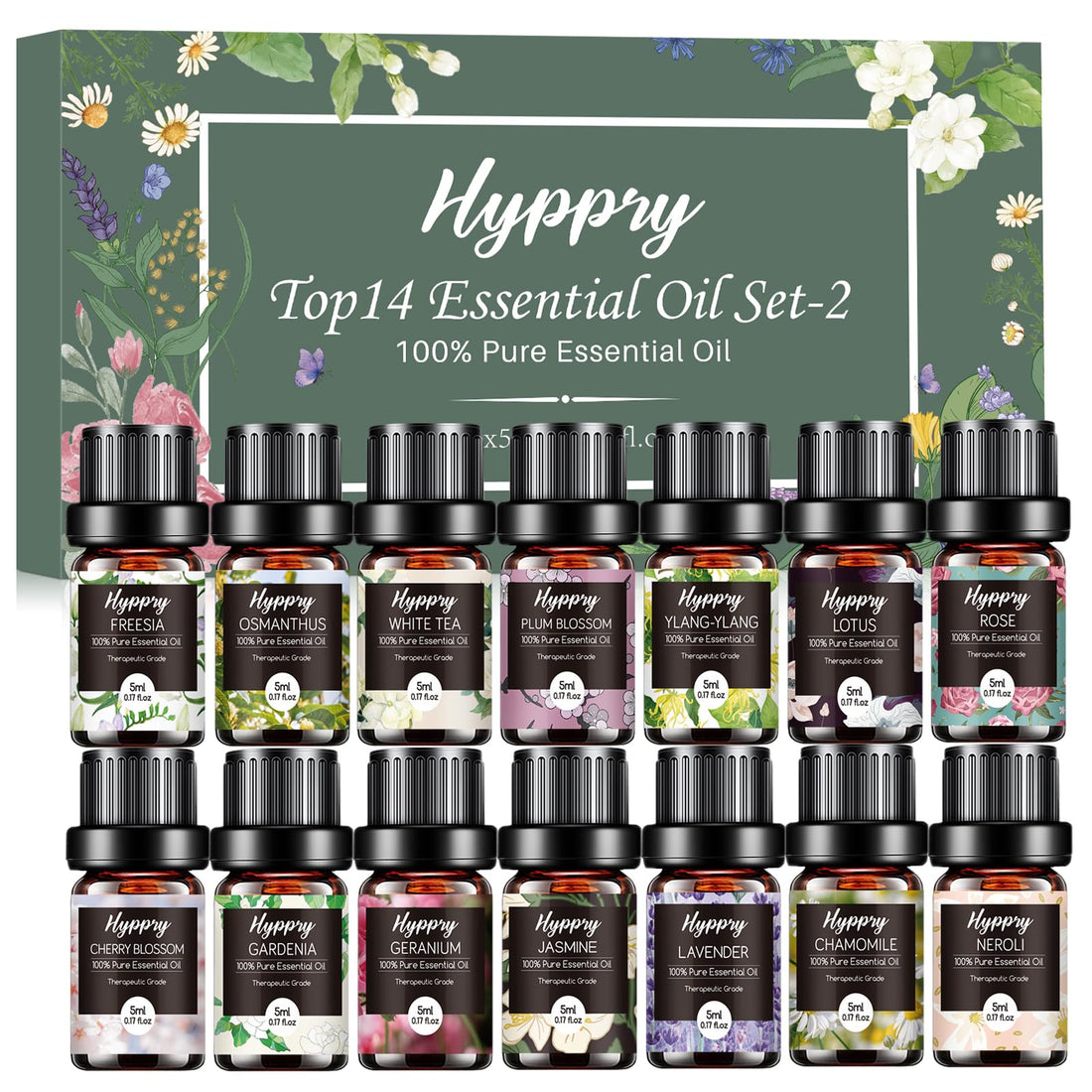 Essential Oils Set, Pure Natural Essential Oils for Diffuser for Home, Aromatherapy, Candle & Soap Making, Cleaning, Relaxing - Lavender, Tea Tree, Eucalyptus, Lemon, Cinnamon, Jasmine