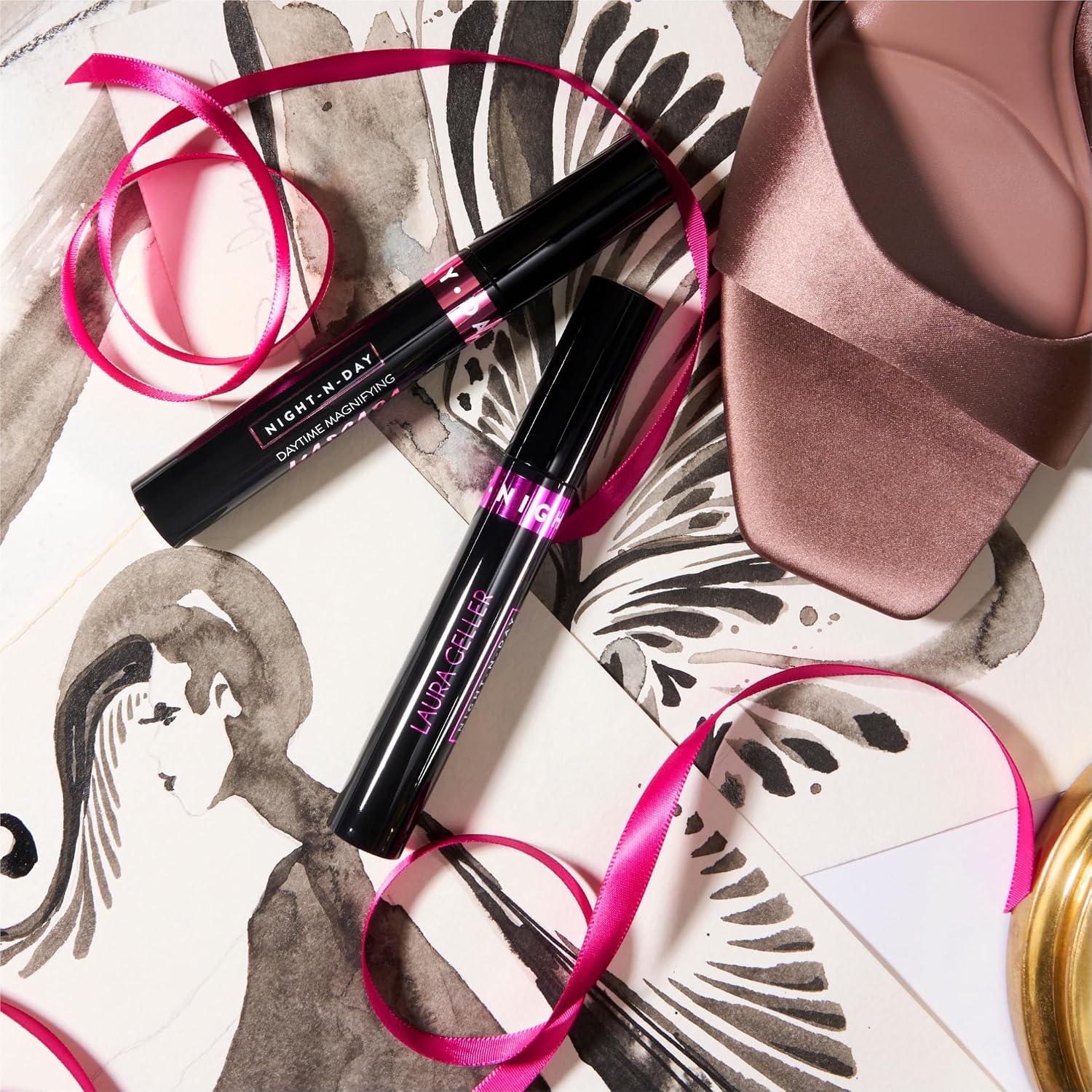 LAURA GELLER NEW YORK Night-N-Day Magnifying Mascara Kit, Holiday ’25 – Black & Brown Duo for Length, Lift & Definition – Buildable, Clump-Free Formula for Natural Day Looks & Bold Night Glam Halalzen