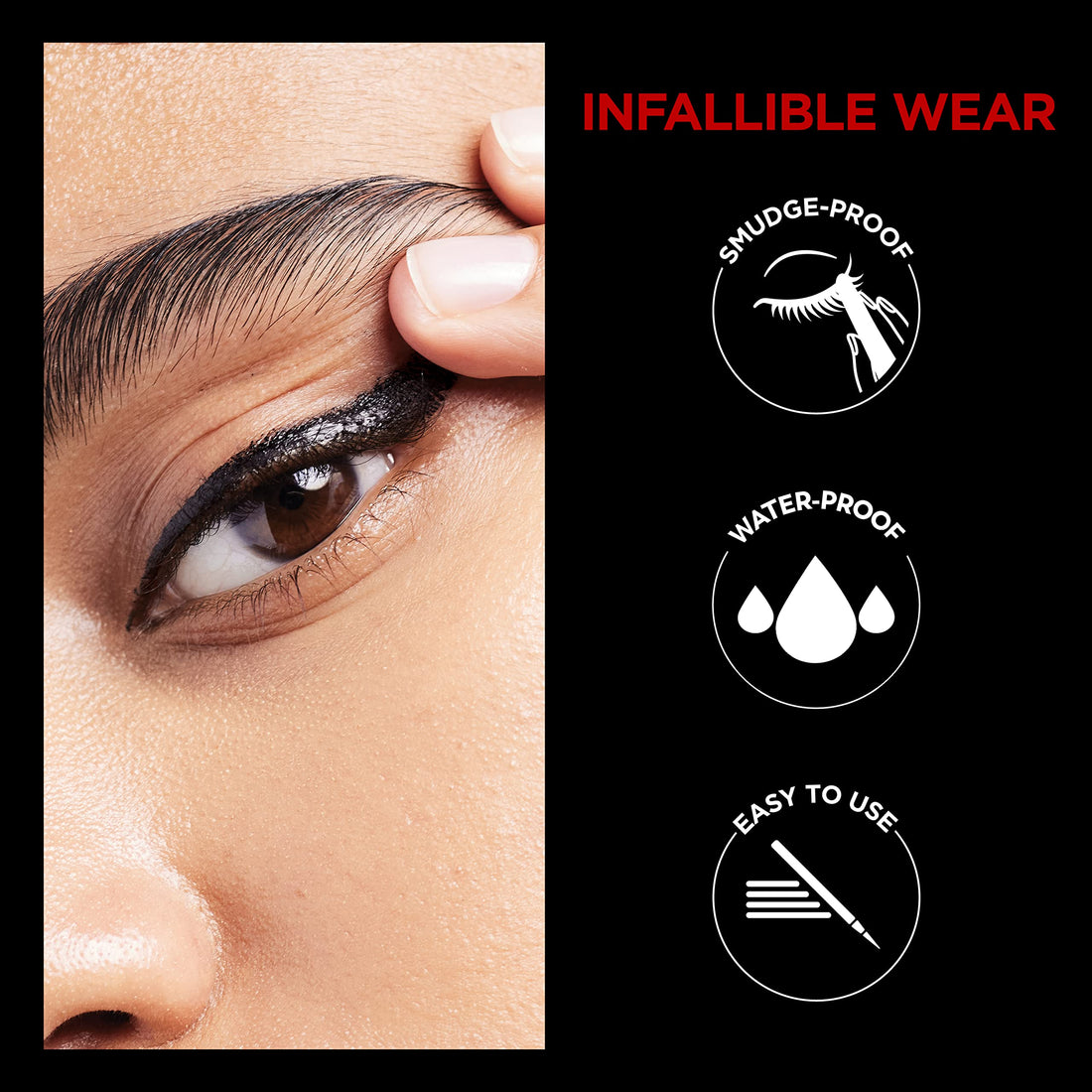 L'Oréal Paris Infallible Precision Felt Eyeliner with 0.4mm Ultra-Fine Tip for Intense Colour Pay-Off, 27H Longwear Waterproof and Rub-Proof Formula, Eyeliner Black Halalzen
