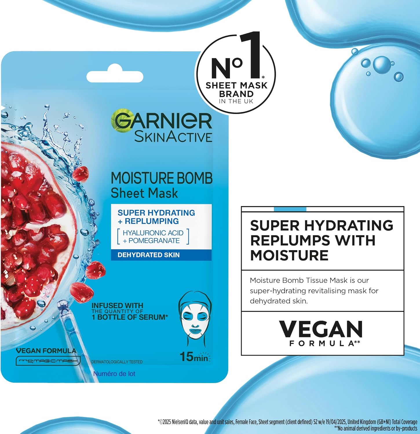 Garnier Mask Icons Discovery Collection - Face & Eye Sheet Masks Set for Dehydrated, Dull and Tired Skin, includes Vitamin C*, Hyaluronic Acid, Niacinamide - Pack of 5 sheet Masks
