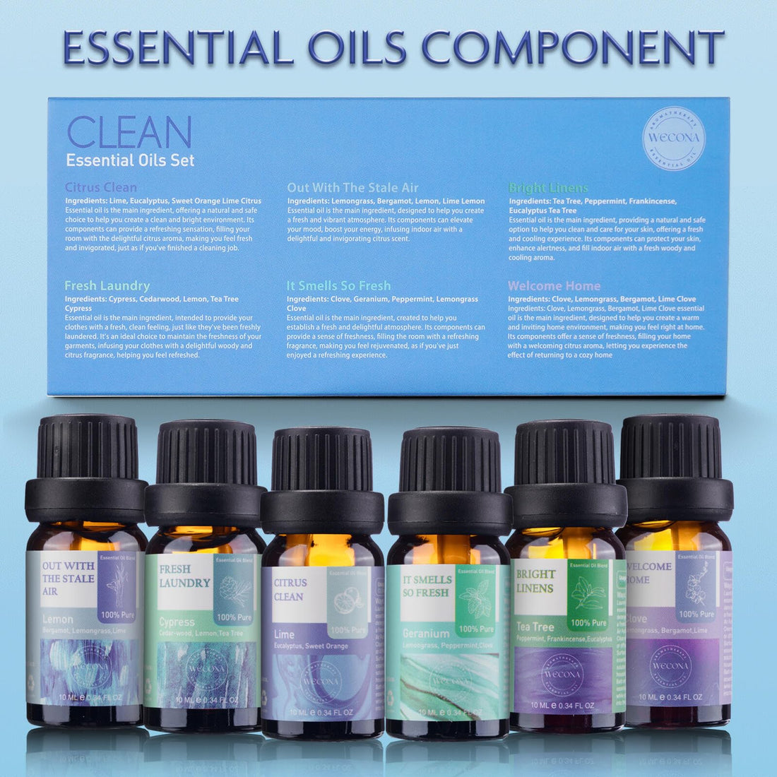 Premium Hotel Fragrance Oil Collection for Diffusers, Essential Oils for Diffusers for Home, Hotel Diffuser Fragrance Oils,Spa & Candle Making, White Tea, Citrus Luxe, Velvet Night and More - 6x10ml