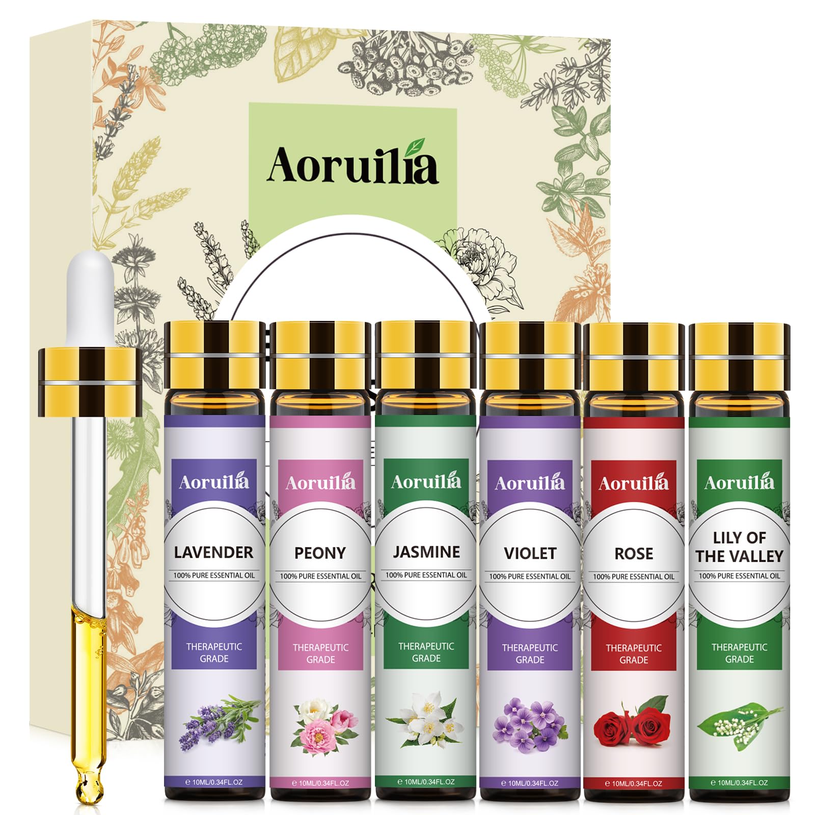 Clean Essential Oils Set 6 x 10ml, Laundry Fragrance Oils for Diffusers, Soap Making - Eucalyptus & Cotton, Bergamot Black Tea, Cardamom & Cedar, Baby Powder, Clean Breeze, Fresh Linen